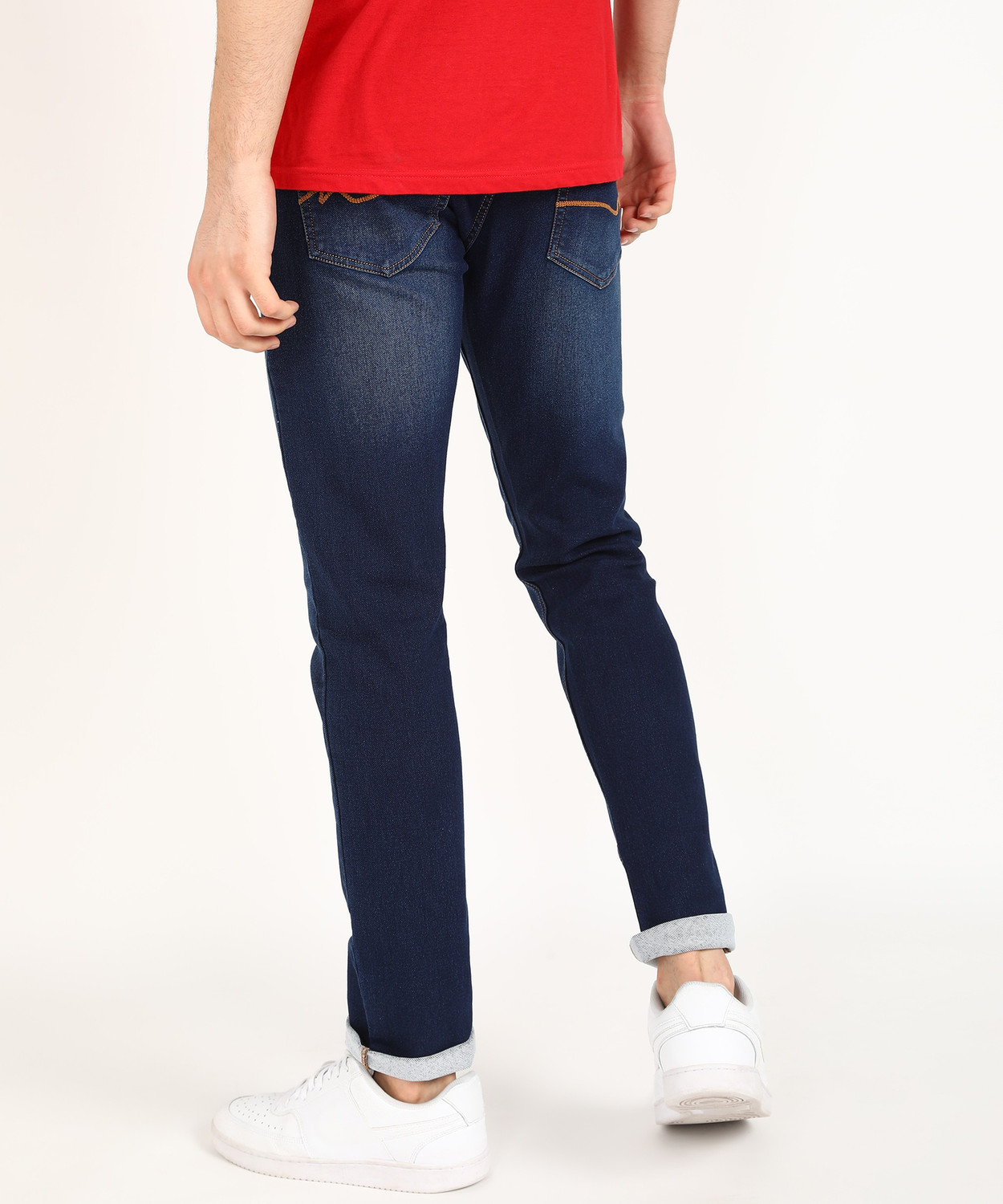 Image of NUMERO UNO Sustainable Denim Tapered Fit Men Dark Blue Jeans