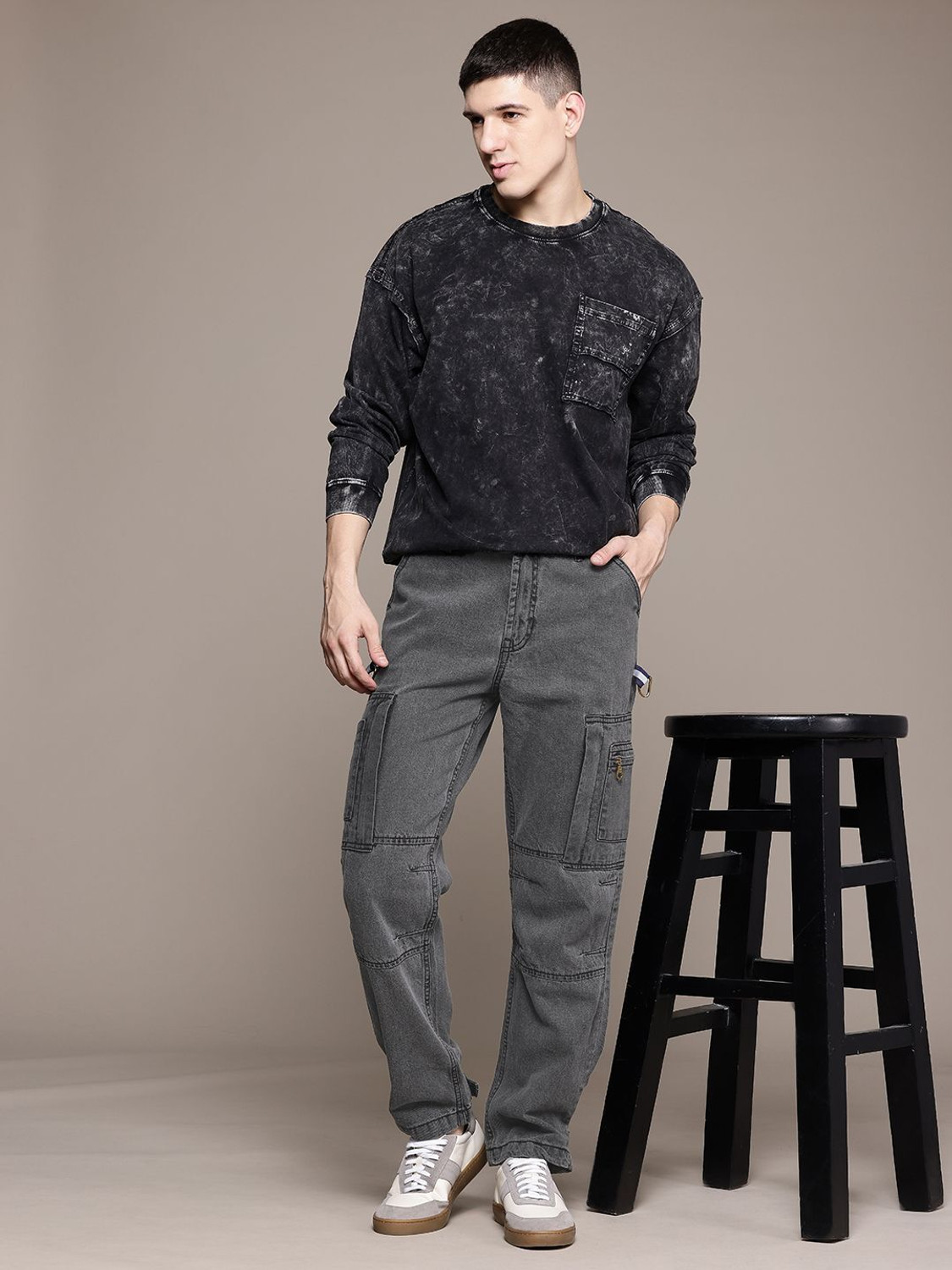 Image of Roadster Relaxed Fit Men Black Jeans