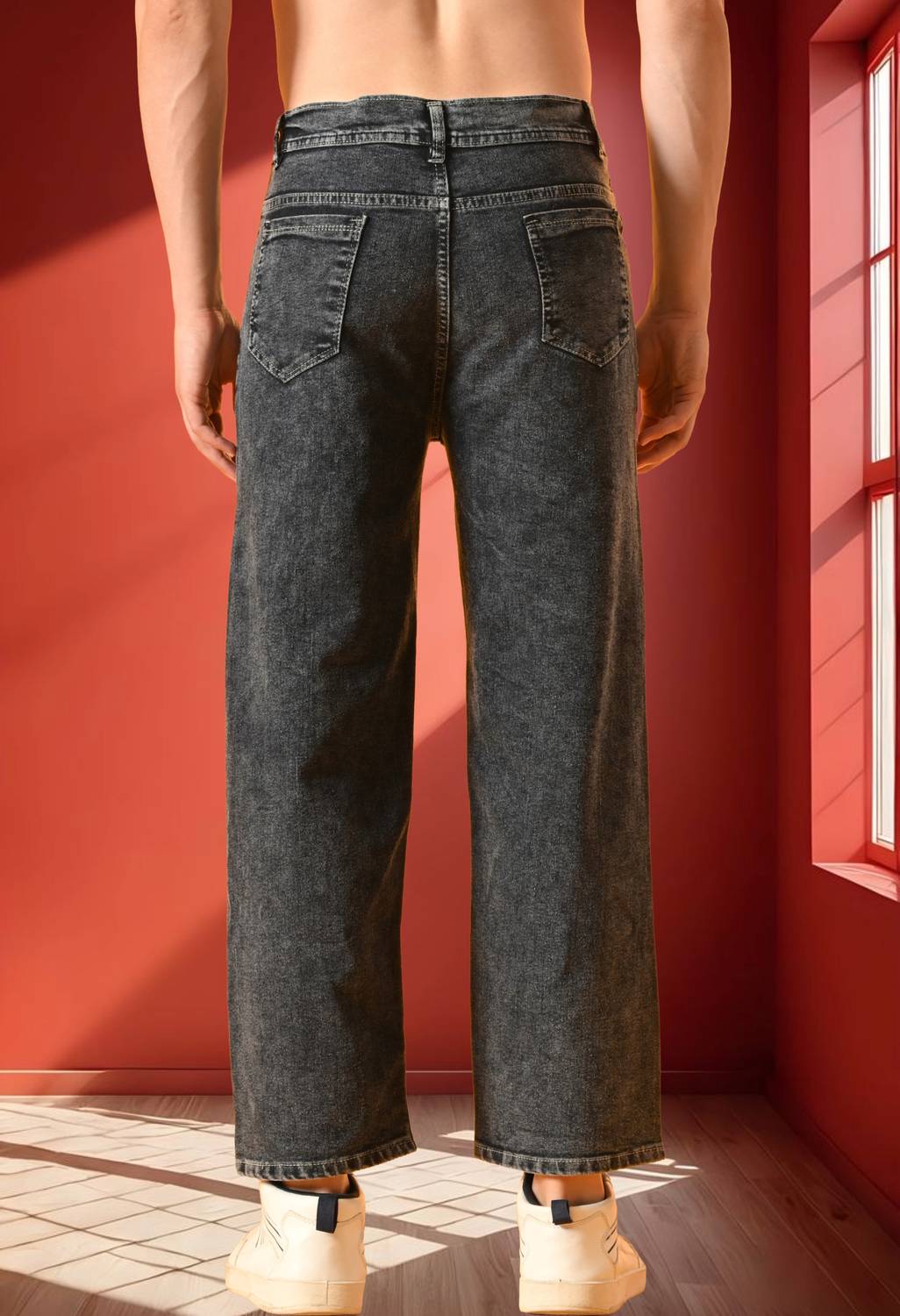 Nalaka Relaxed Fit Men Grey Jeans - Image 2