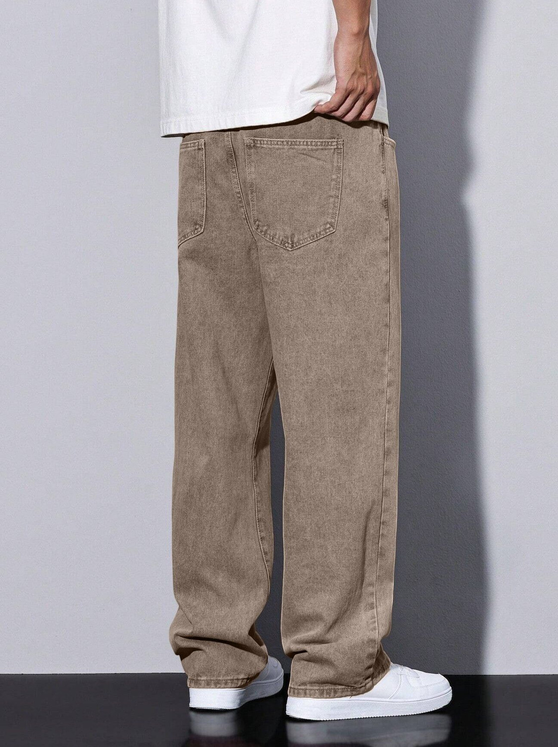 Image of METRONAUT Straight Fit Men Brown Jeans