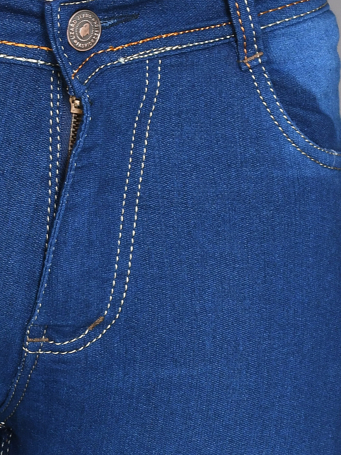 Image of Lzard Slim Men Dark Blue Jeans