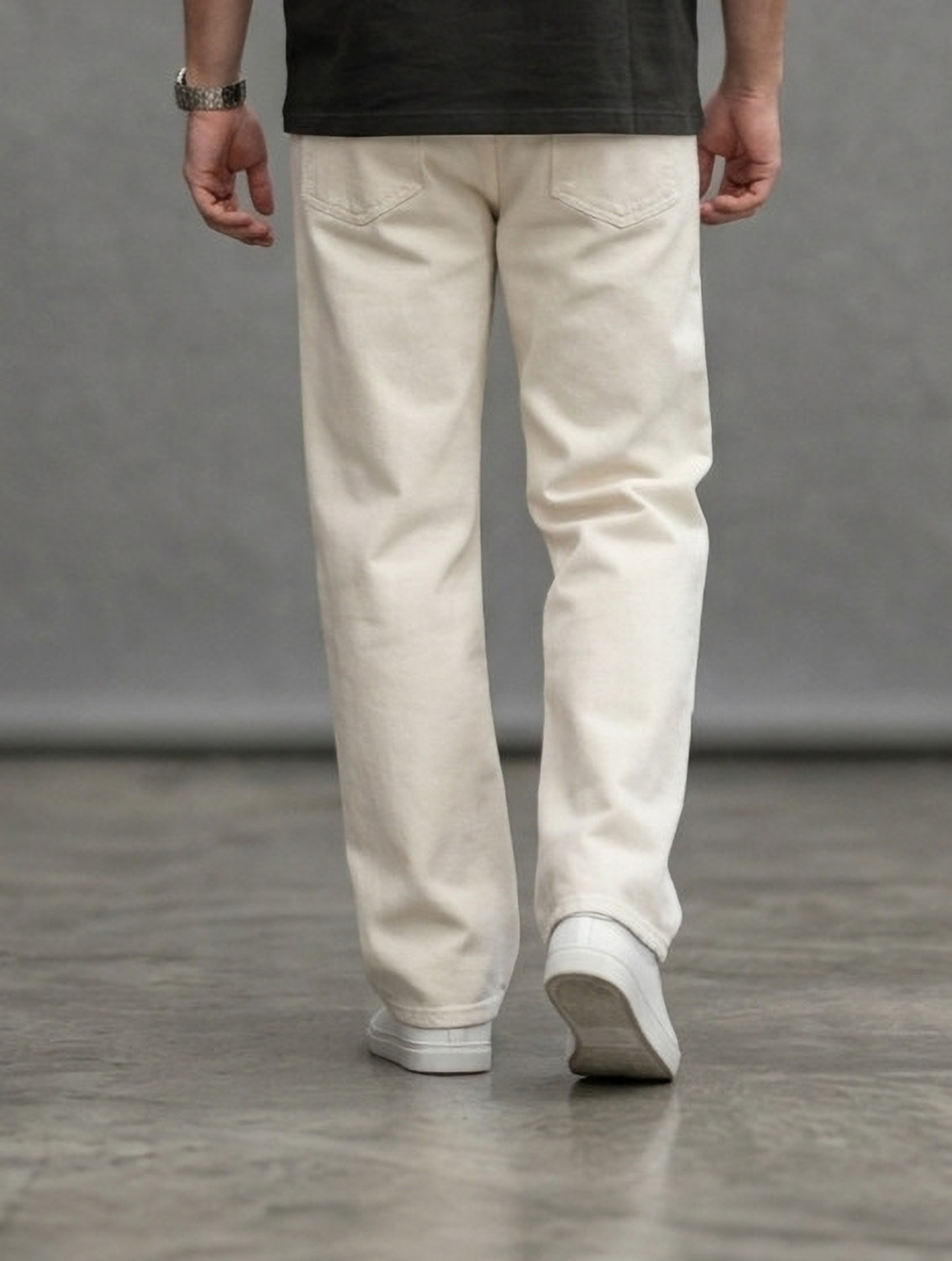Image of MISTERFREEDOM Straight Fit Men Beige Jeans