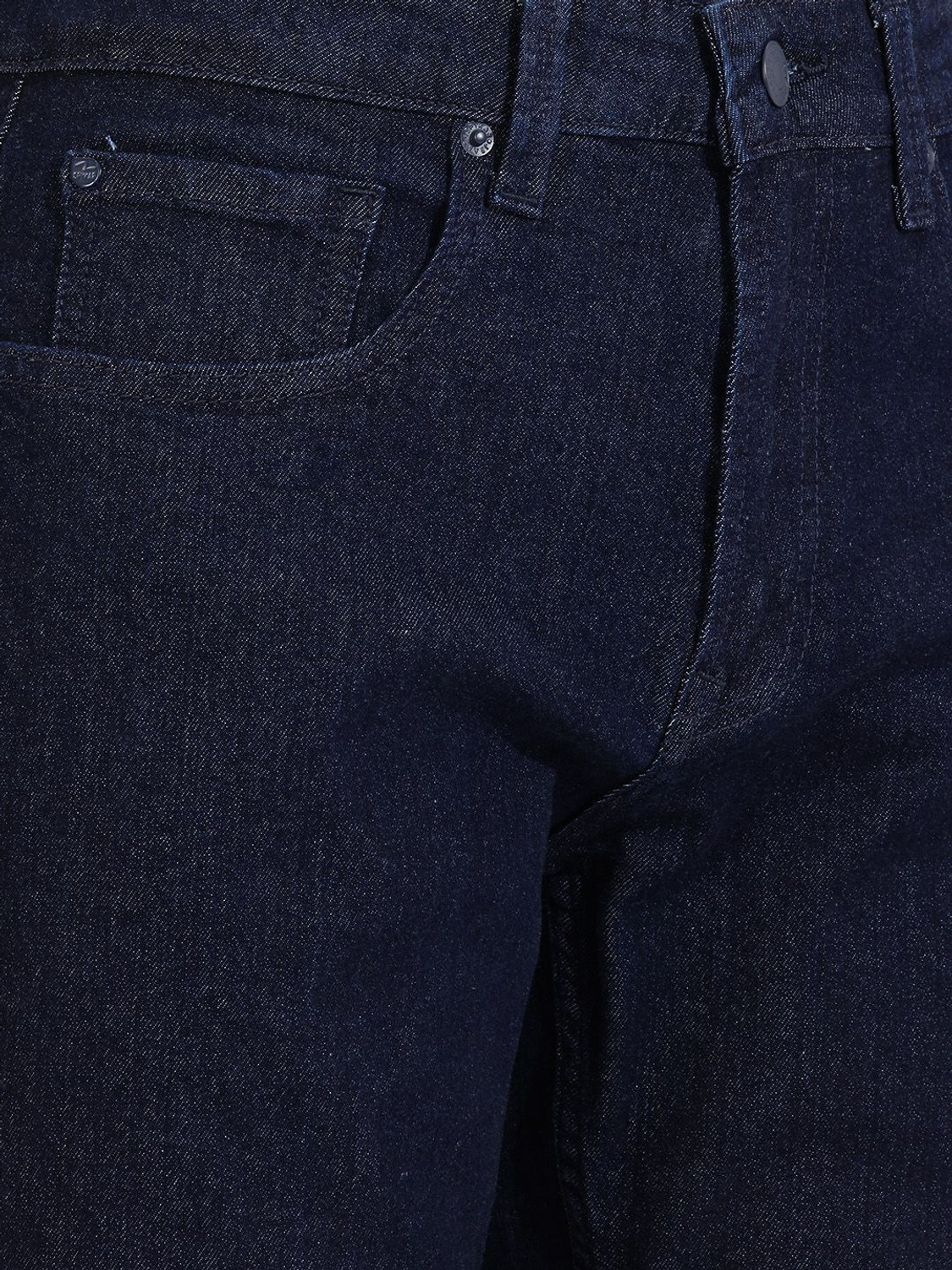 Image of Spykar Men Boot-Leg Mid Rise Dark Blue Jeans