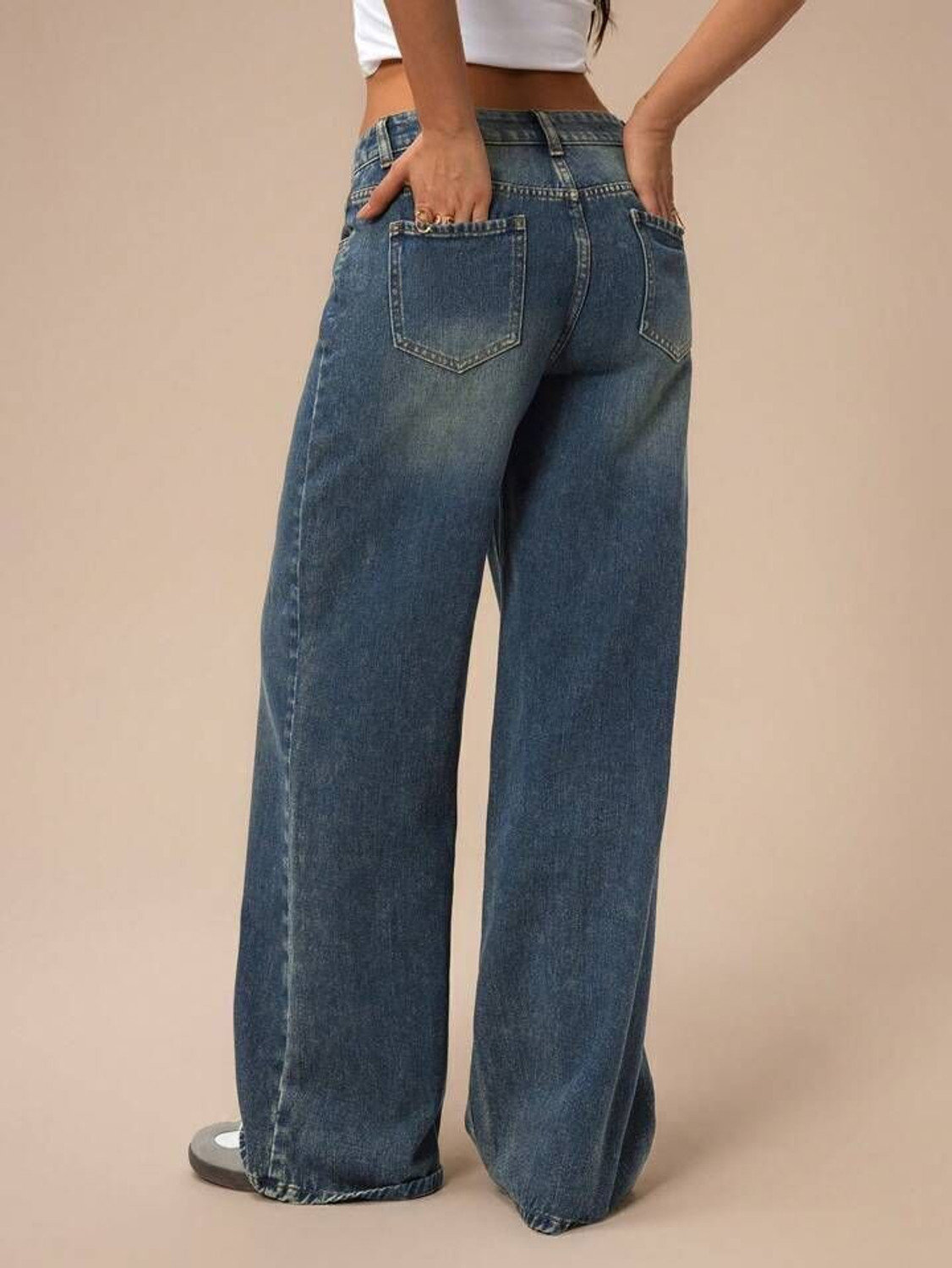 Image of STEPLE DENIMS Loose Fit Women Blue Jeans
