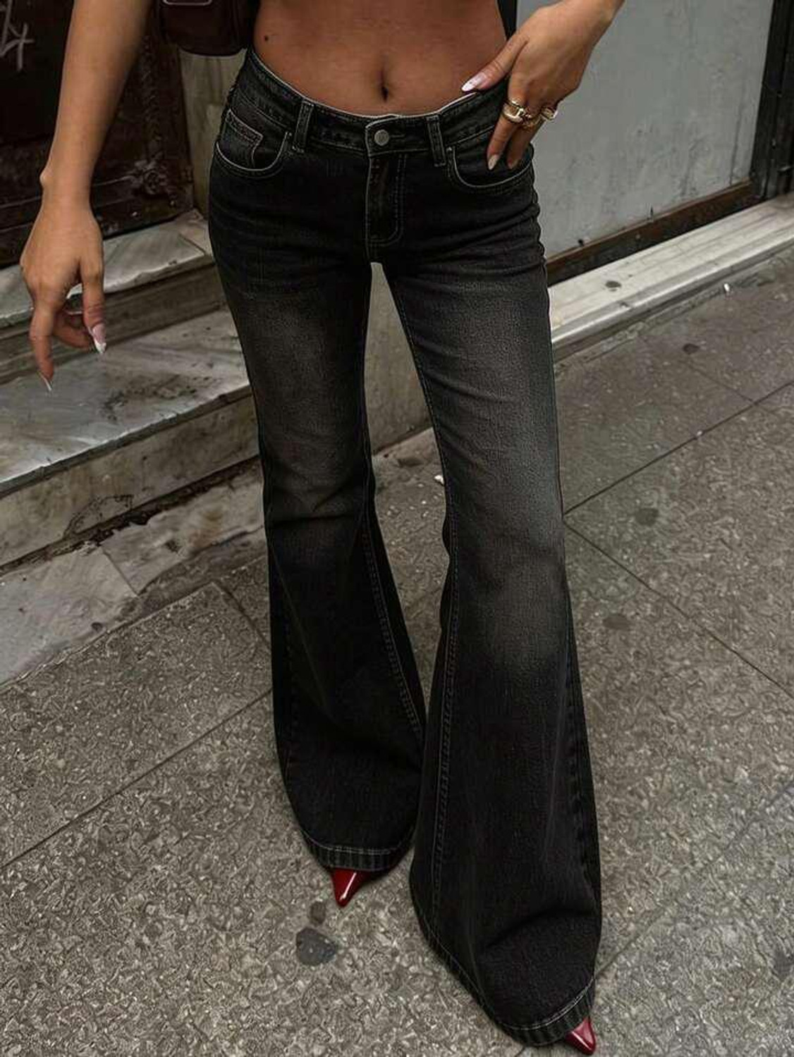 Image of HUNTER & HAYES Boot-Leg Women Black Jeans