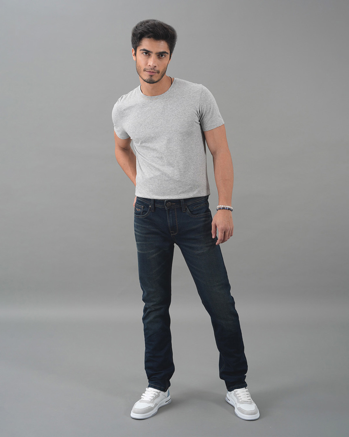 Image of ROOKIES Slim Men Dark Blue Jeans