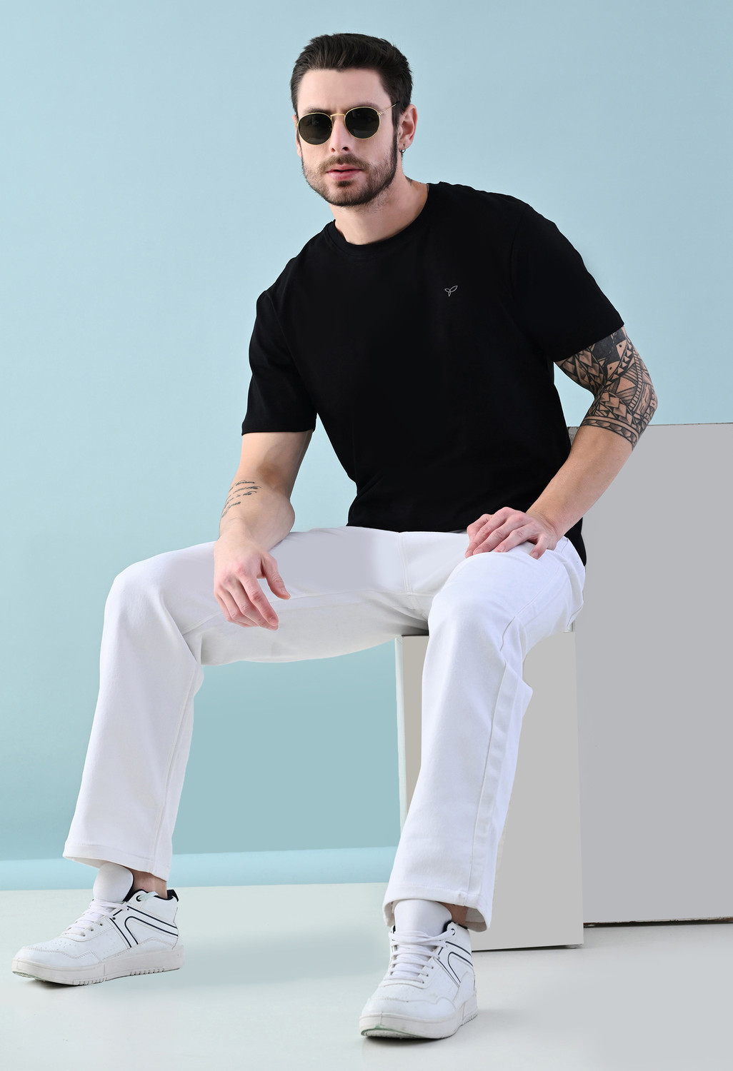 Image of Moda Rapido Loose Fit Men White Jeans