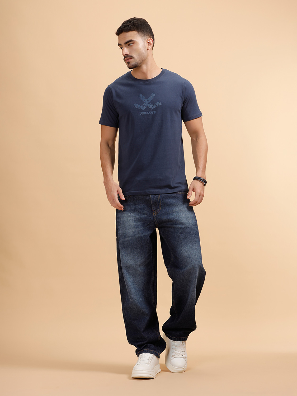 Image of WROGN Boot-Leg Men Blue Jeans