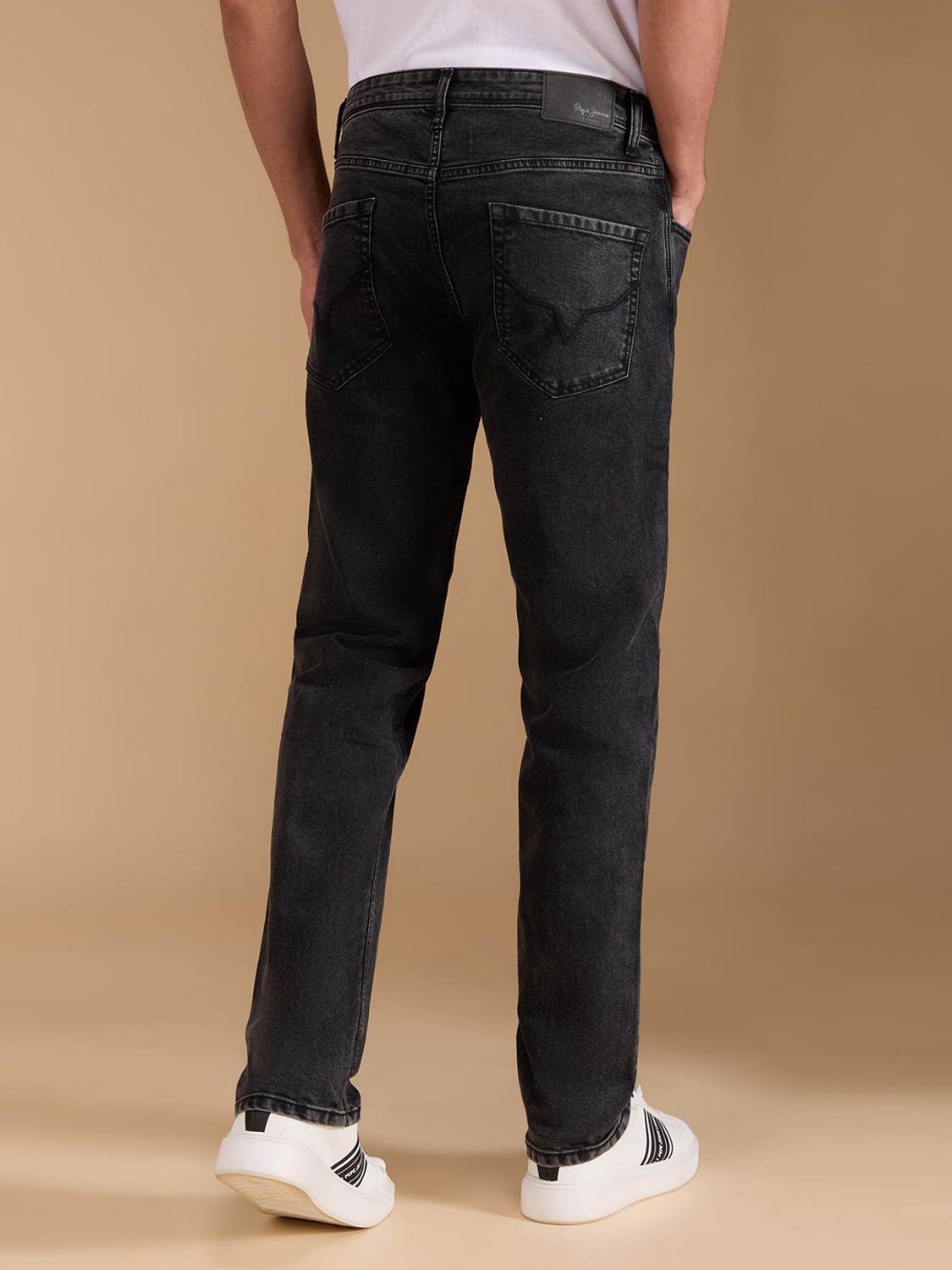 Image of Pepe Jeans Straight Fit Men Black Jeans