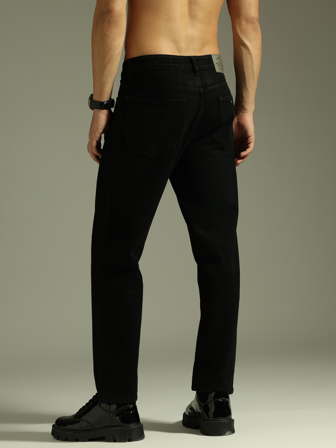 Image of DENNISON Relaxed Fit Men Black Jeans