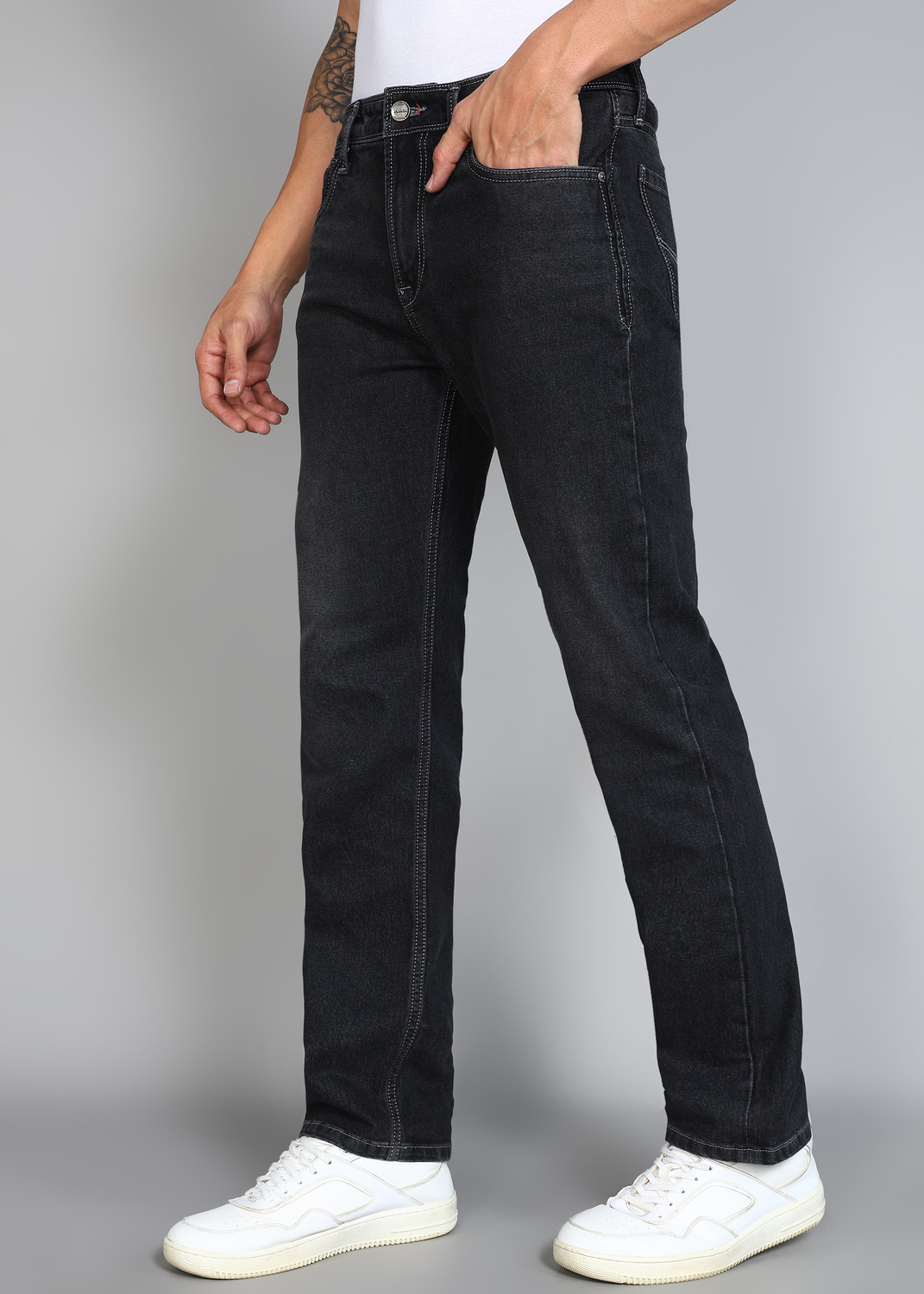 Image of KILLER Straight Fit Men Black Jeans