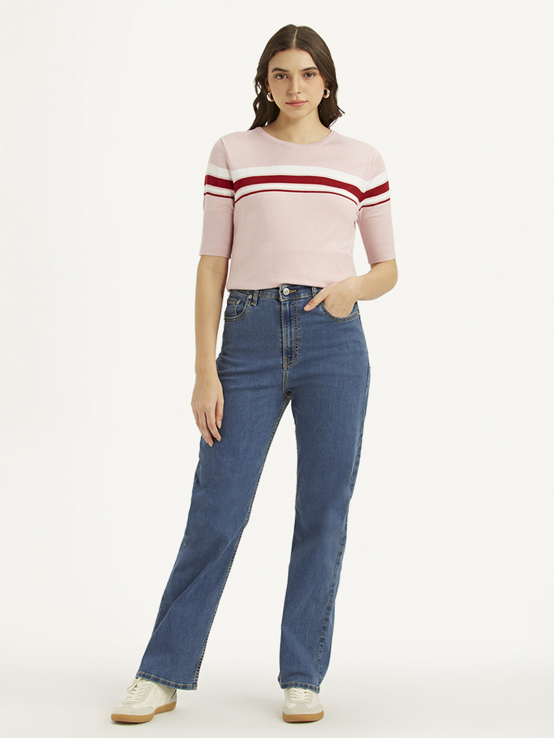 Image of LEVI'S Straight Fit Women Blue Jeans