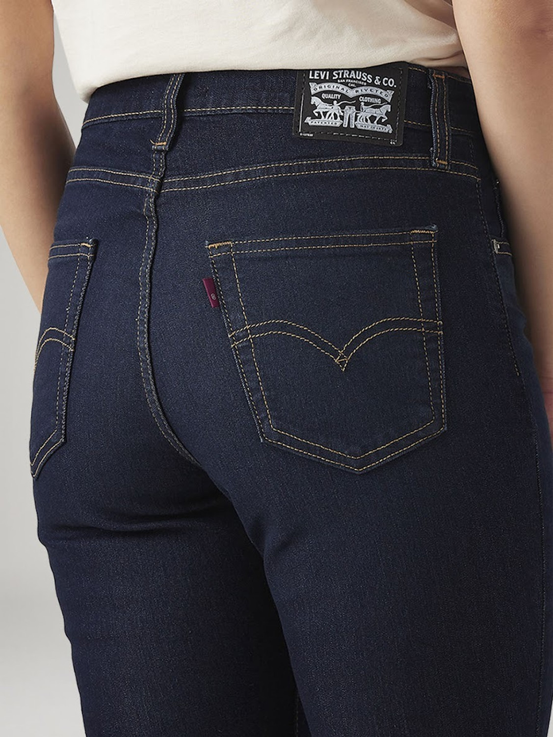 Image of LEVI'S Flared Women Dark Blue Jeans