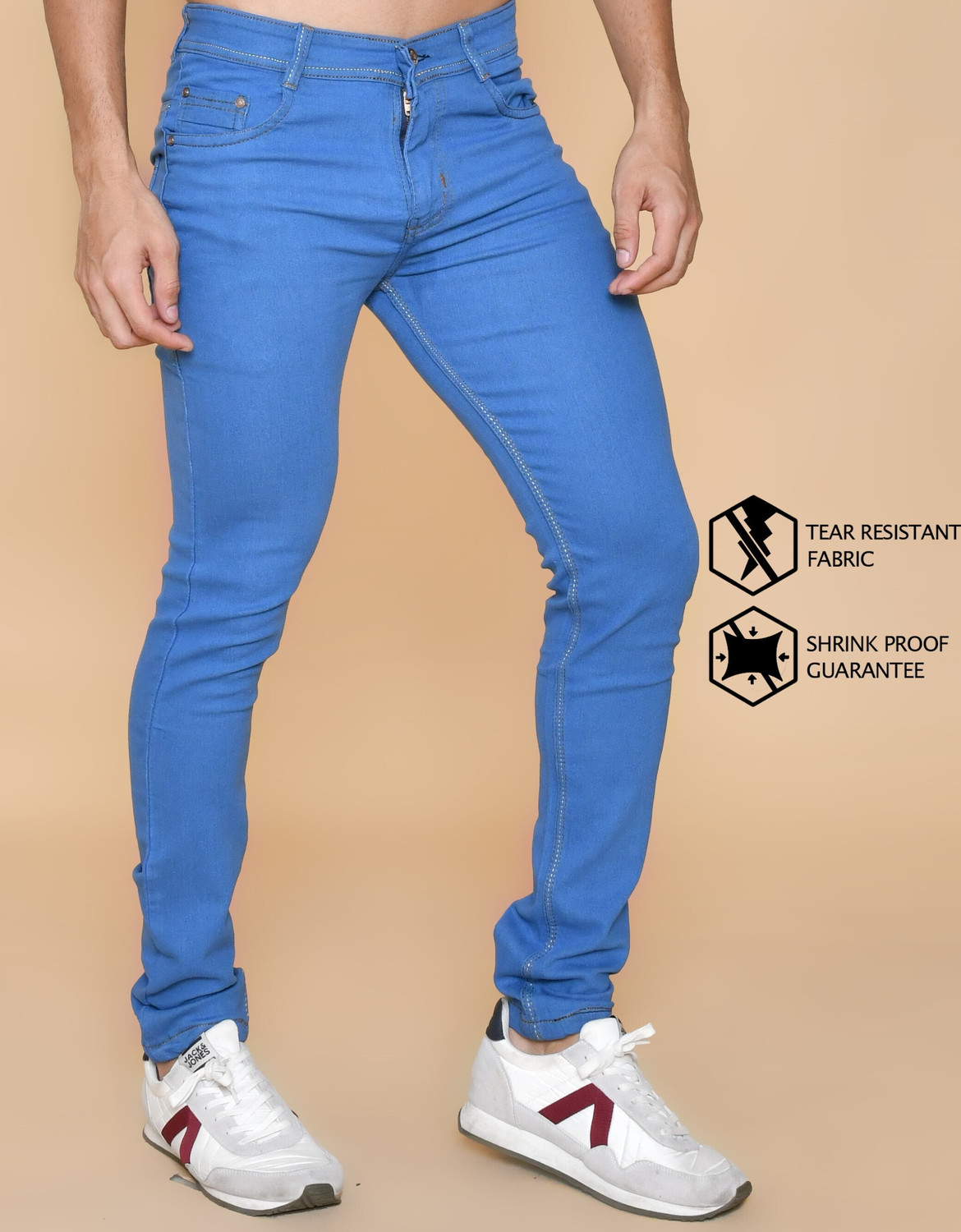 Image of Lzard Slim Men Light Blue Jeans