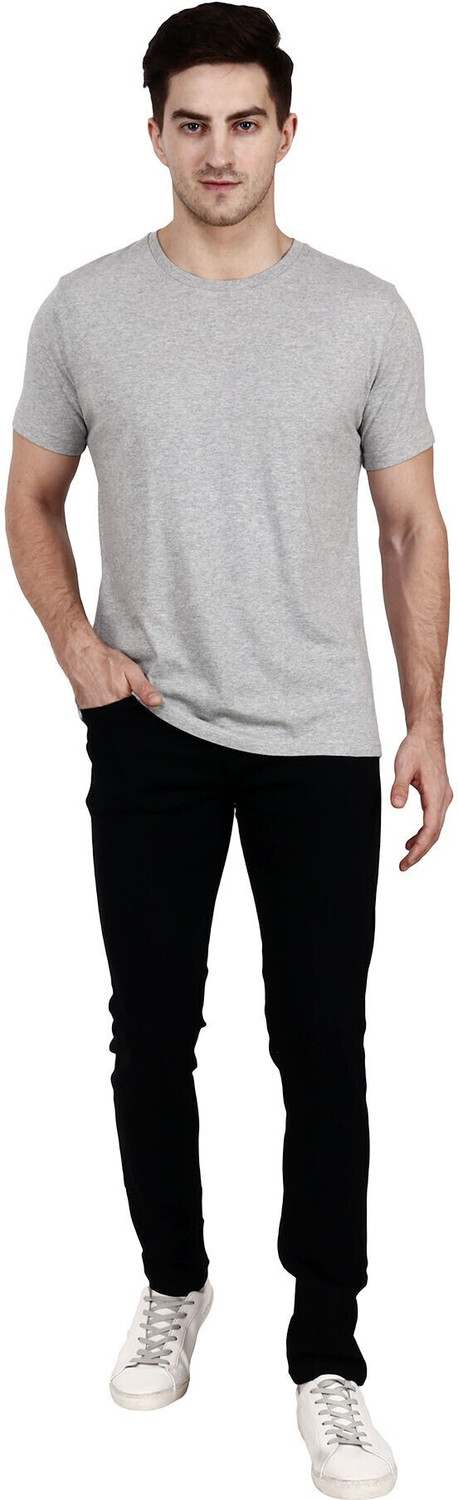 Image of ZAYSH Men Slim Mid Rise Black Jeans