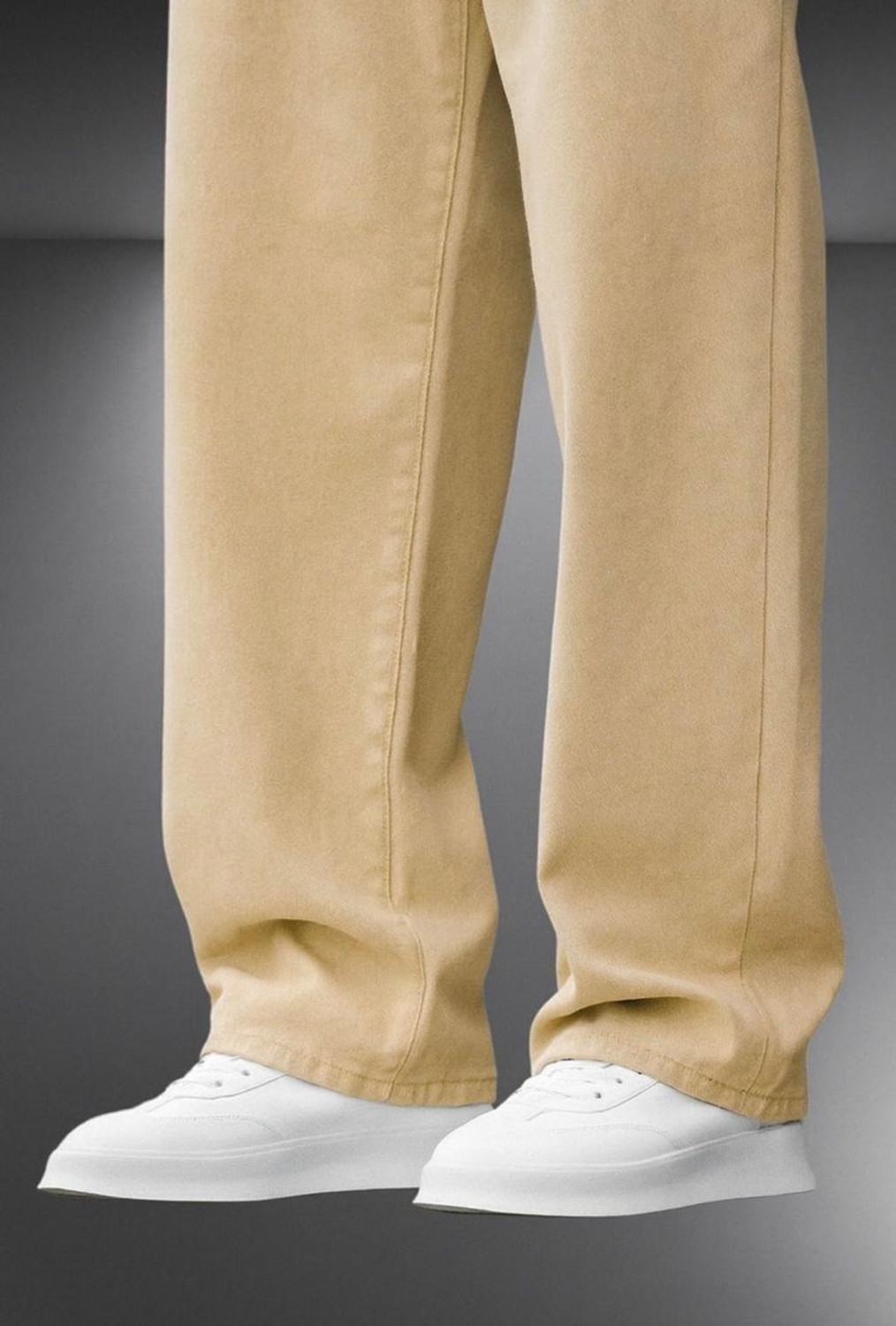 Image of DASHING FIT Loose Fit Men Beige Jeans
