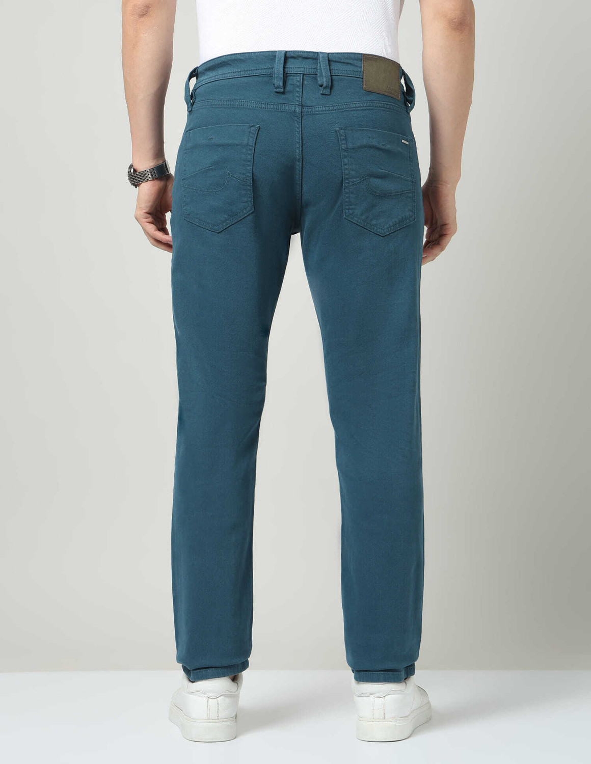Image of AD by Arvind Slim Men Blue Jeans