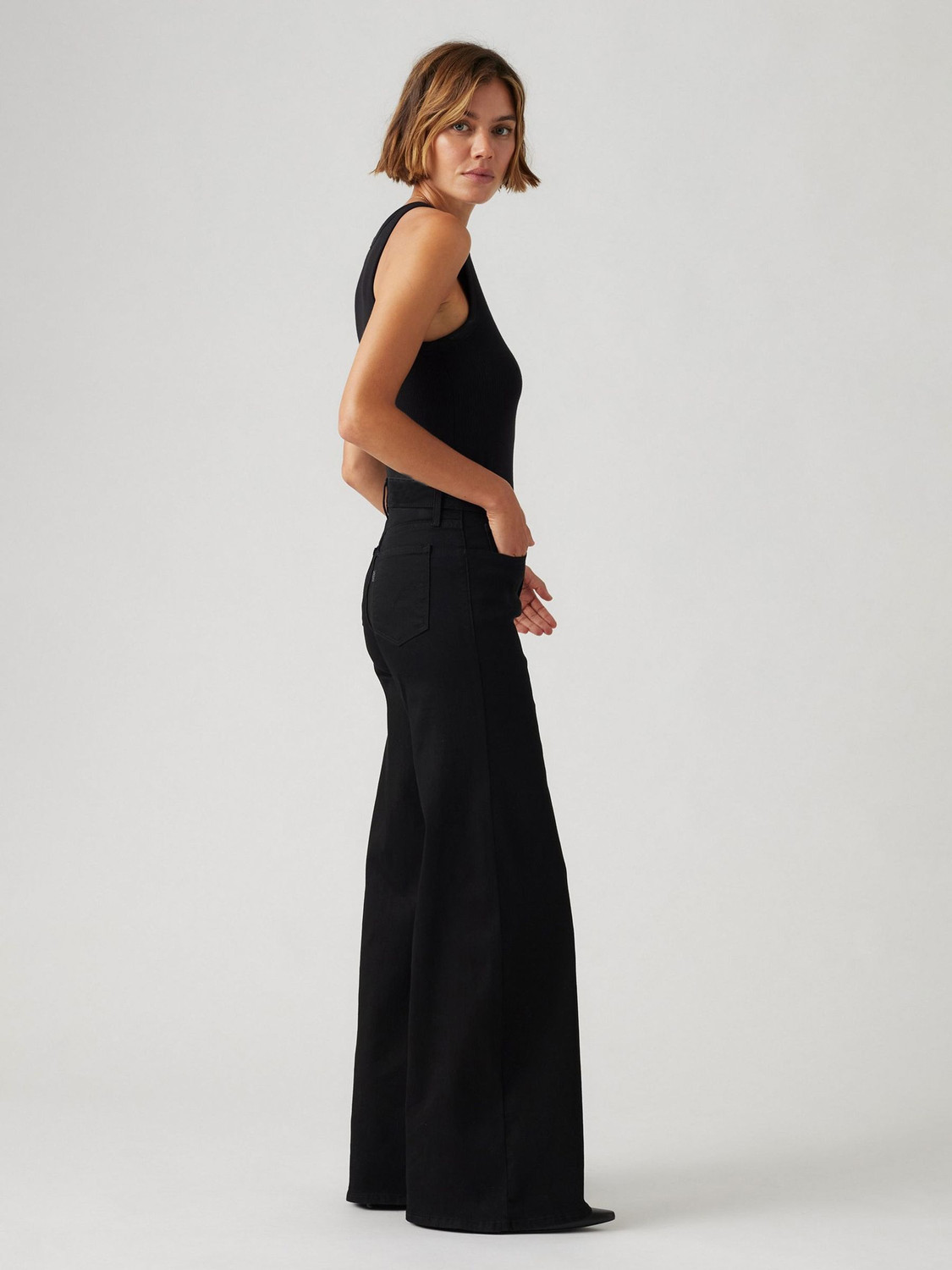 Image of KOTTY Flared Women Black Jeans