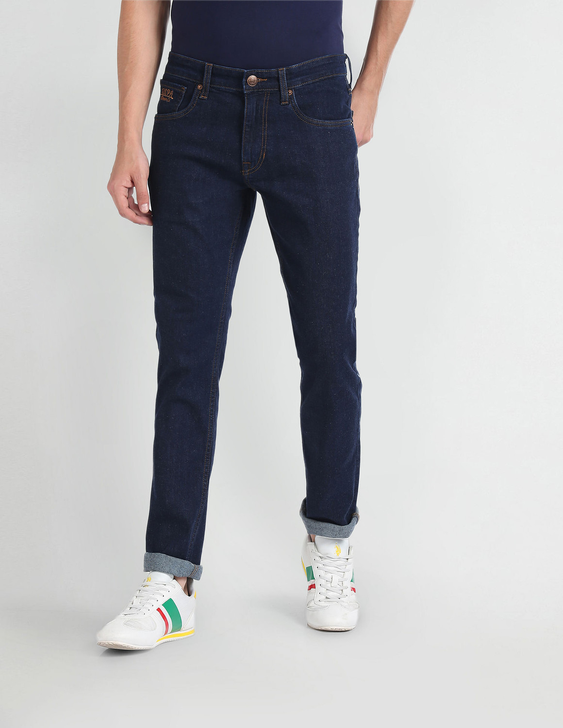 Image of U.S. POLO ASSN. Regular Men Dark Blue Jeans