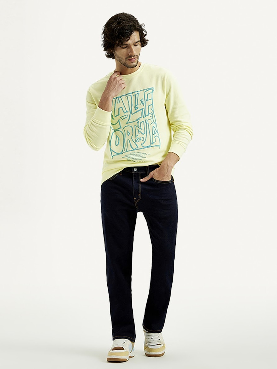 Image of LEVI'S 505 Straight Fit Men Blue Jeans