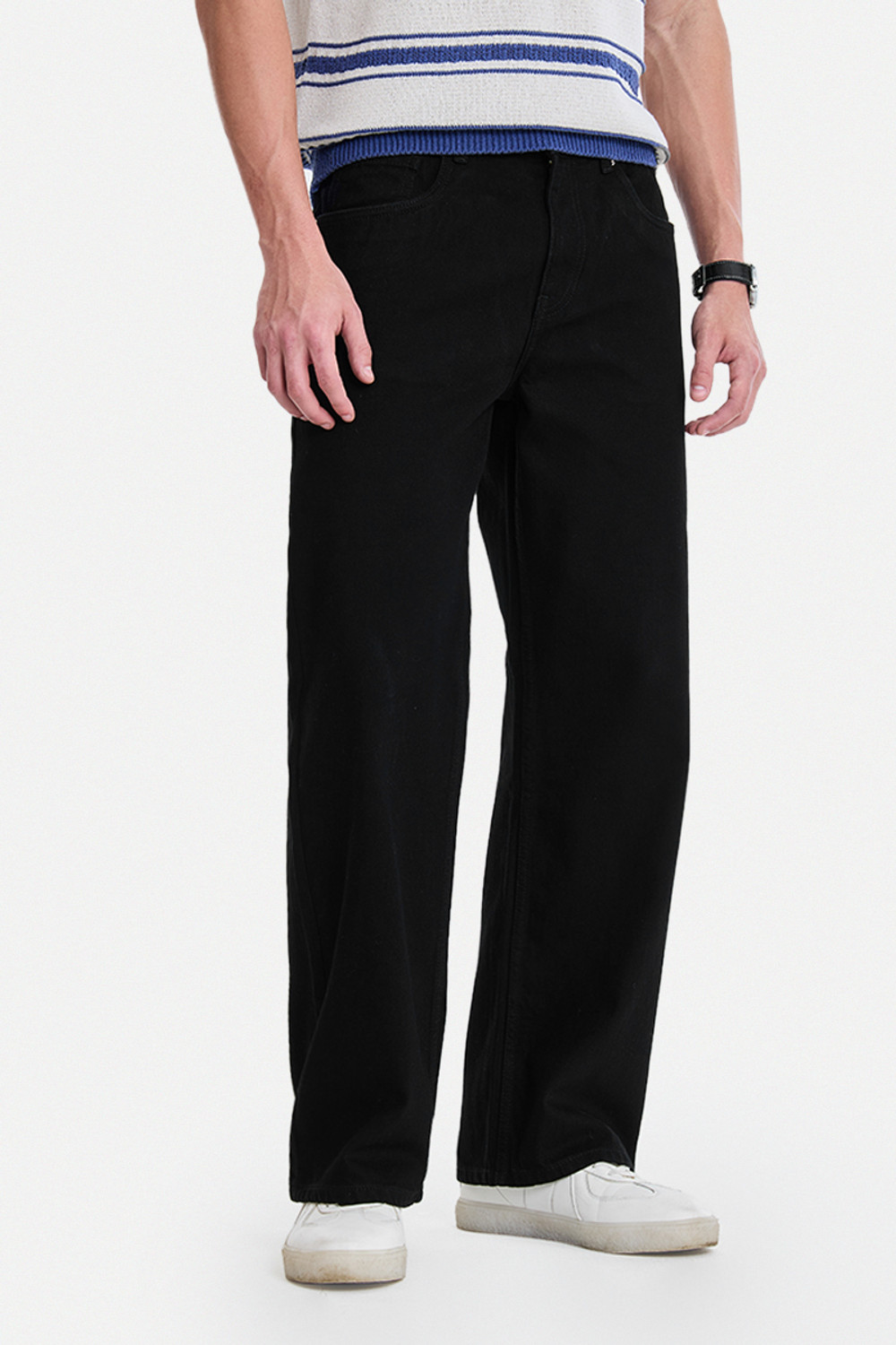 Image of Snitch Loose Fit Men Black Jeans