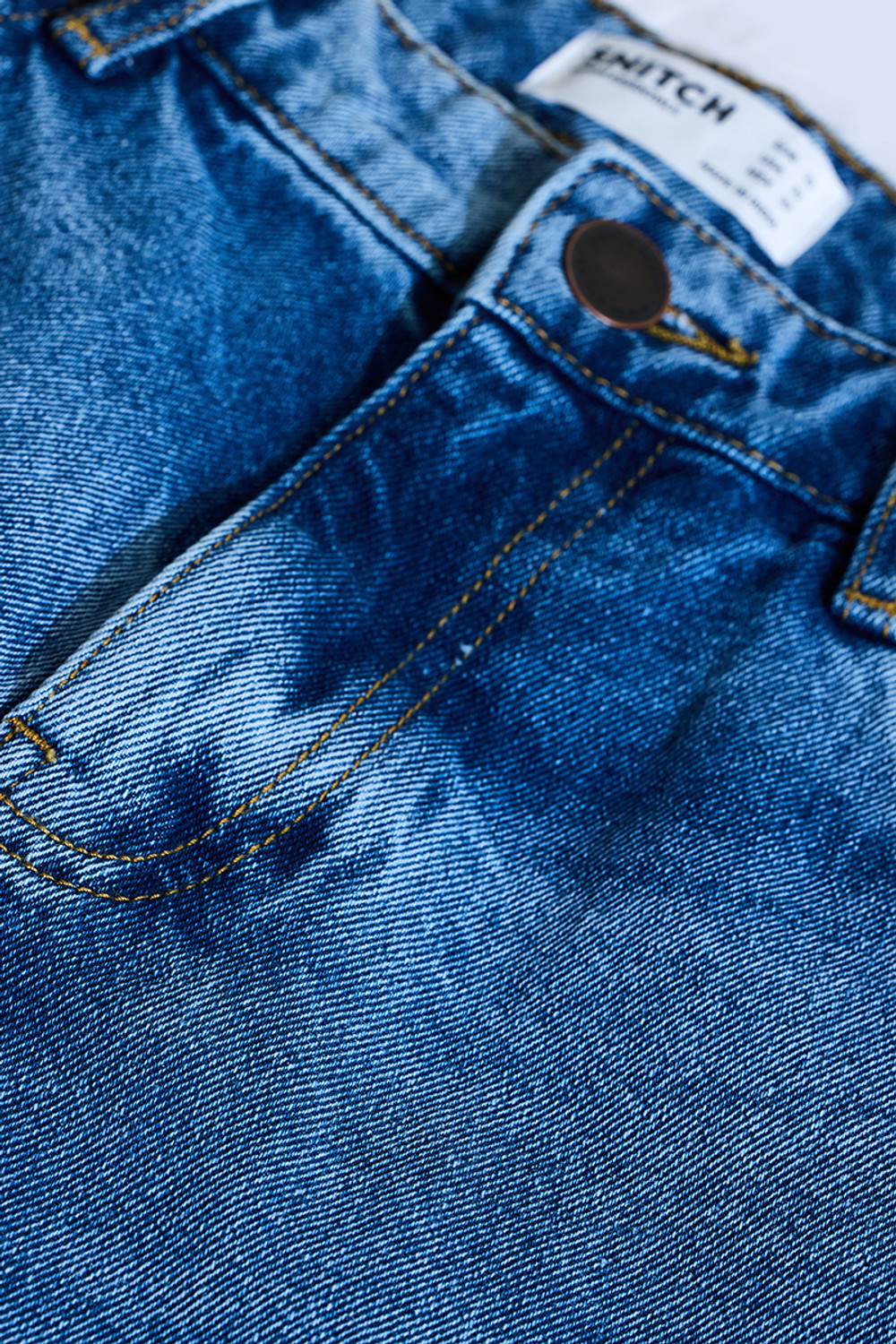 Image of Snitch Loose Fit Men Blue Jeans