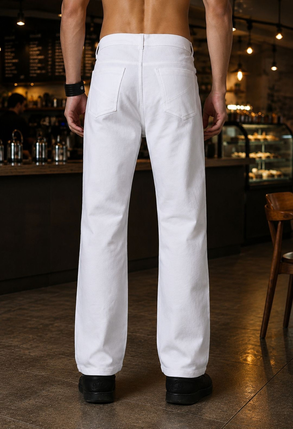 Image of Mast & Harbour Regular Men White Jeans