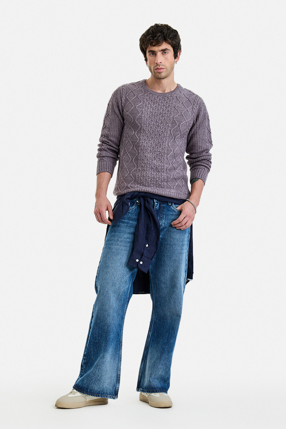 Image of Snitch Flared Men Blue Jeans