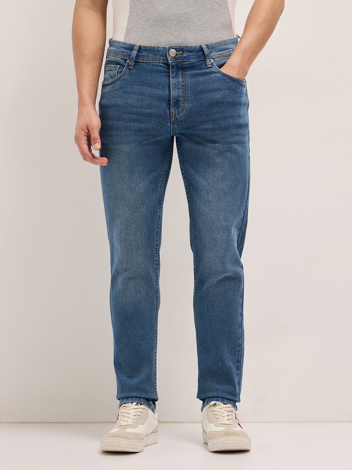 Image of THE BEAR HOUSE Slim Men Blue Jeans