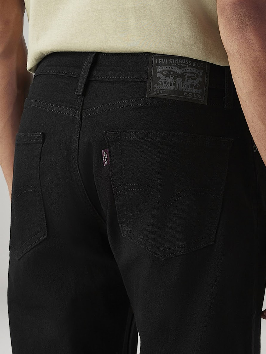 Image of LEVI'S Straight Fit Men Black Jeans