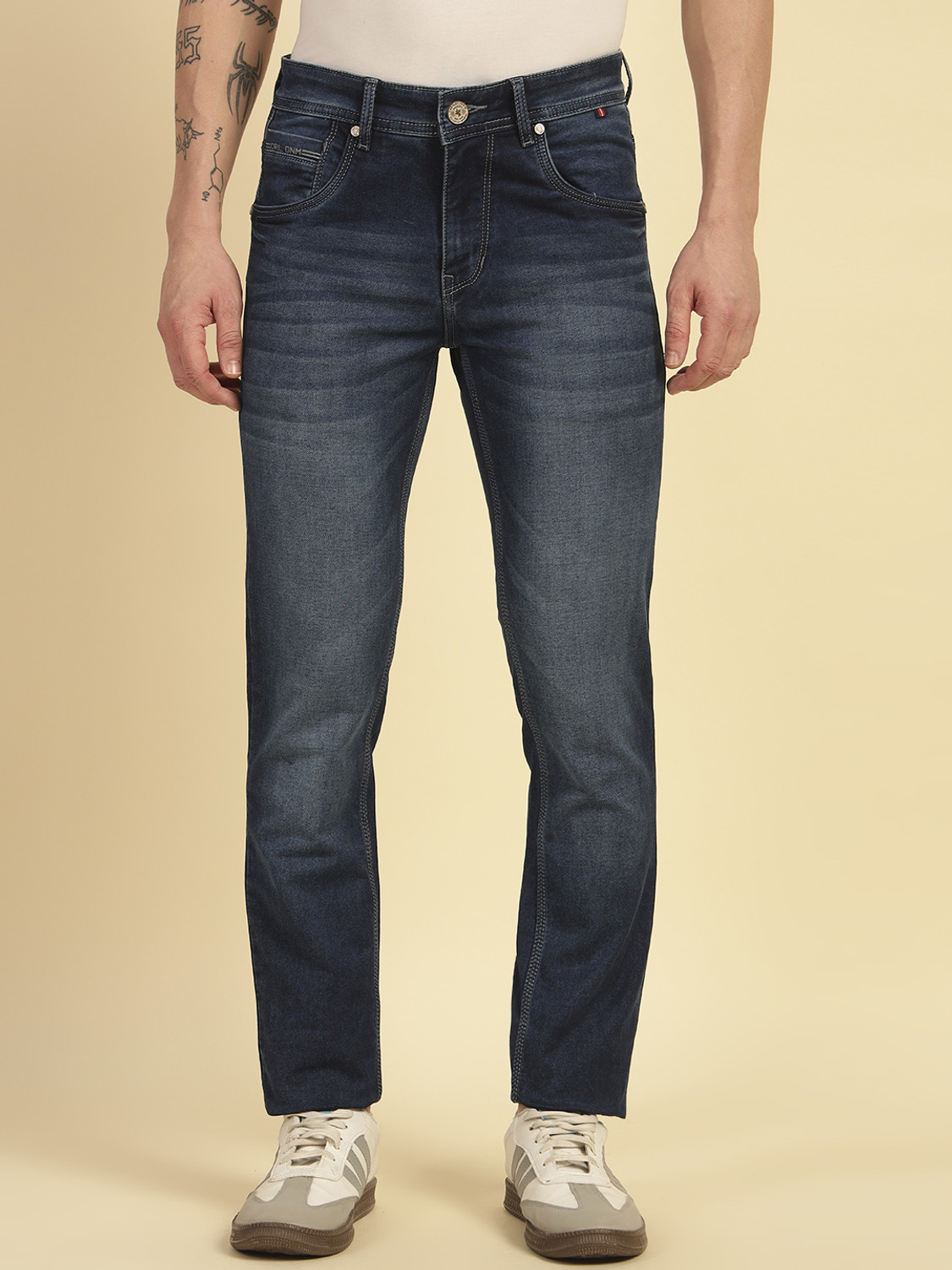 Image of CANTABIL Super Skinny Men Dark Blue Jeans