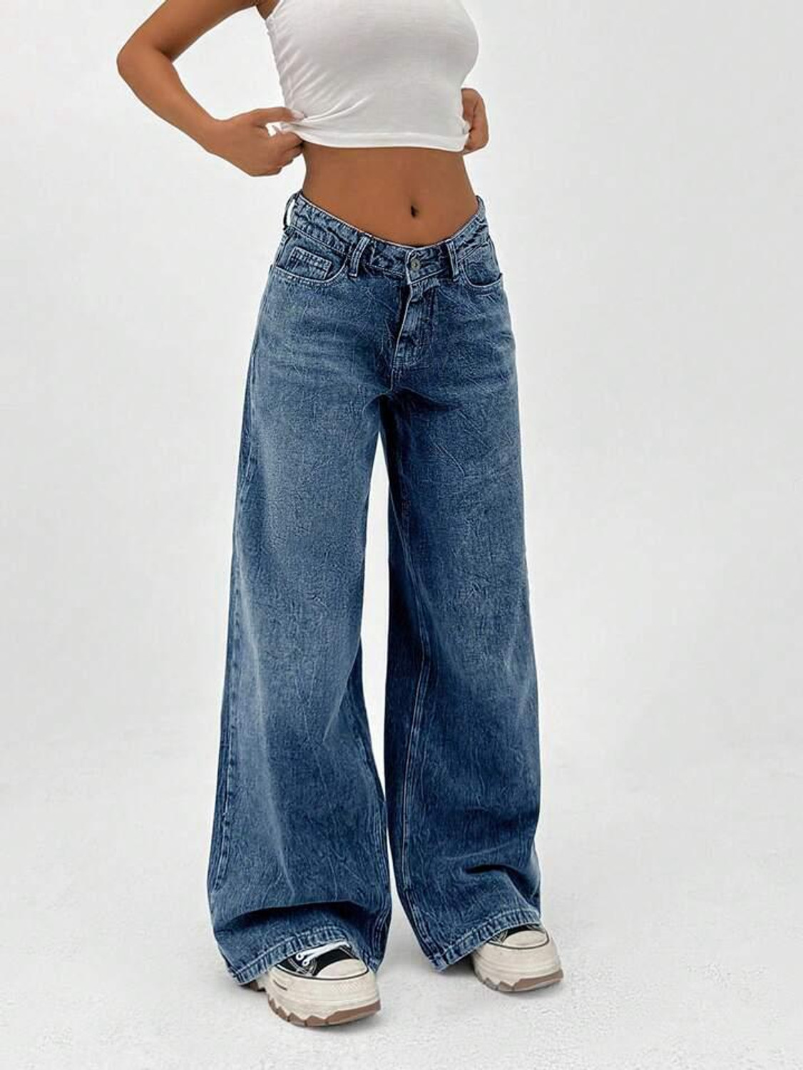 Image of HUNTER & HAYES Baggy Fit Women Blue Jeans