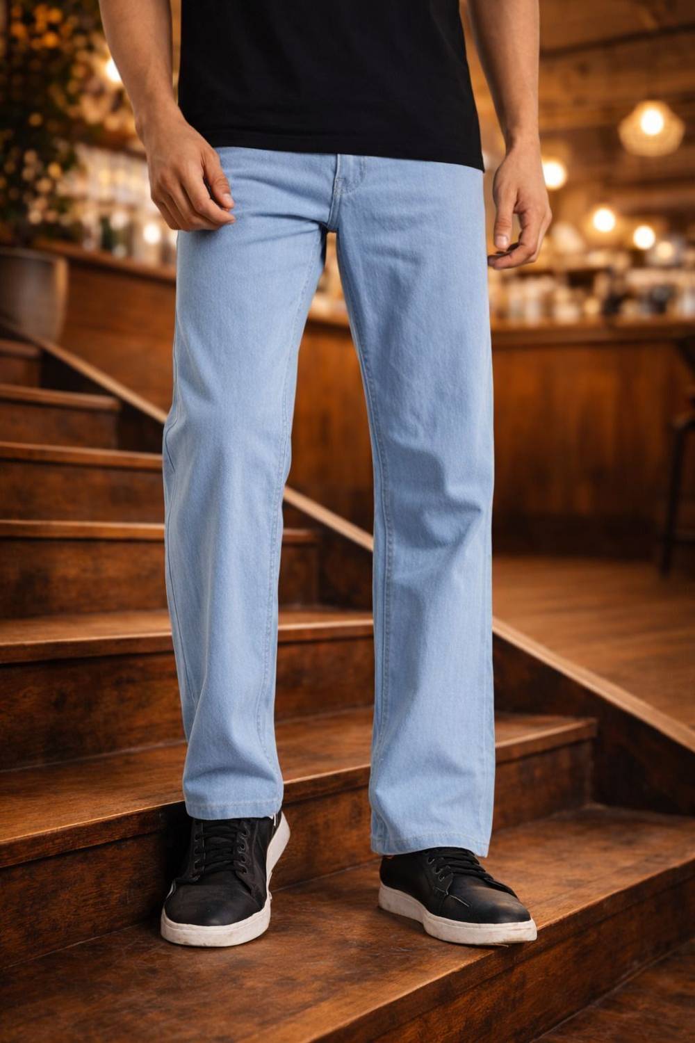 HANGERHOOD Straight Fit Men Blue Jeans - Image 1