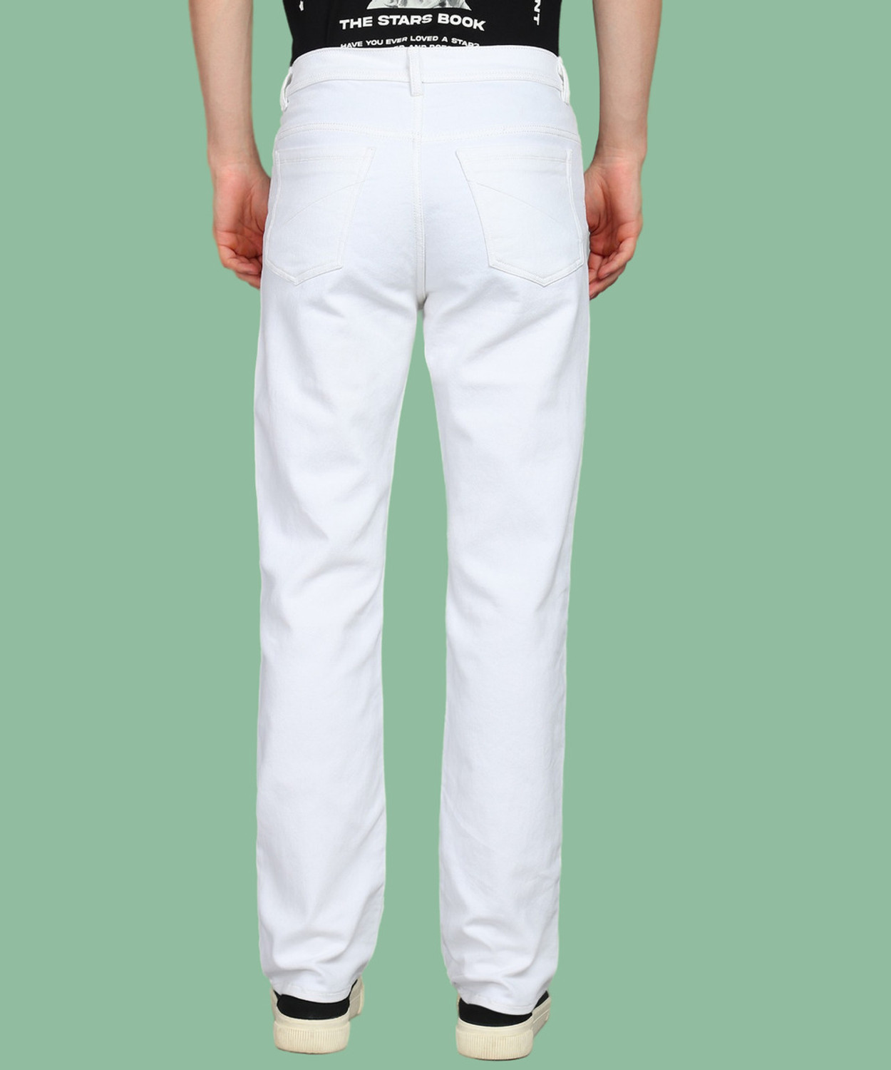 Image of METRONAUT Straight Fit Men White Jeans