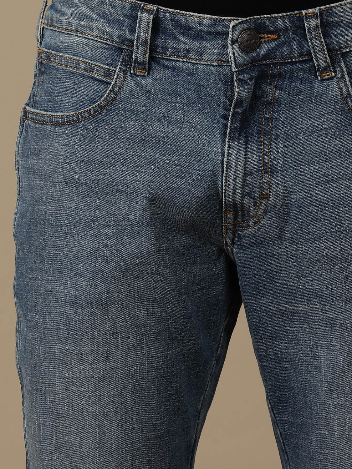 Image of Wrangler Regular Men Blue Jeans
