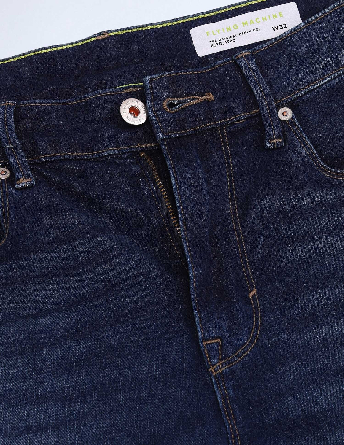 Image of FLYING MACHINE Slim Men Blue Jeans