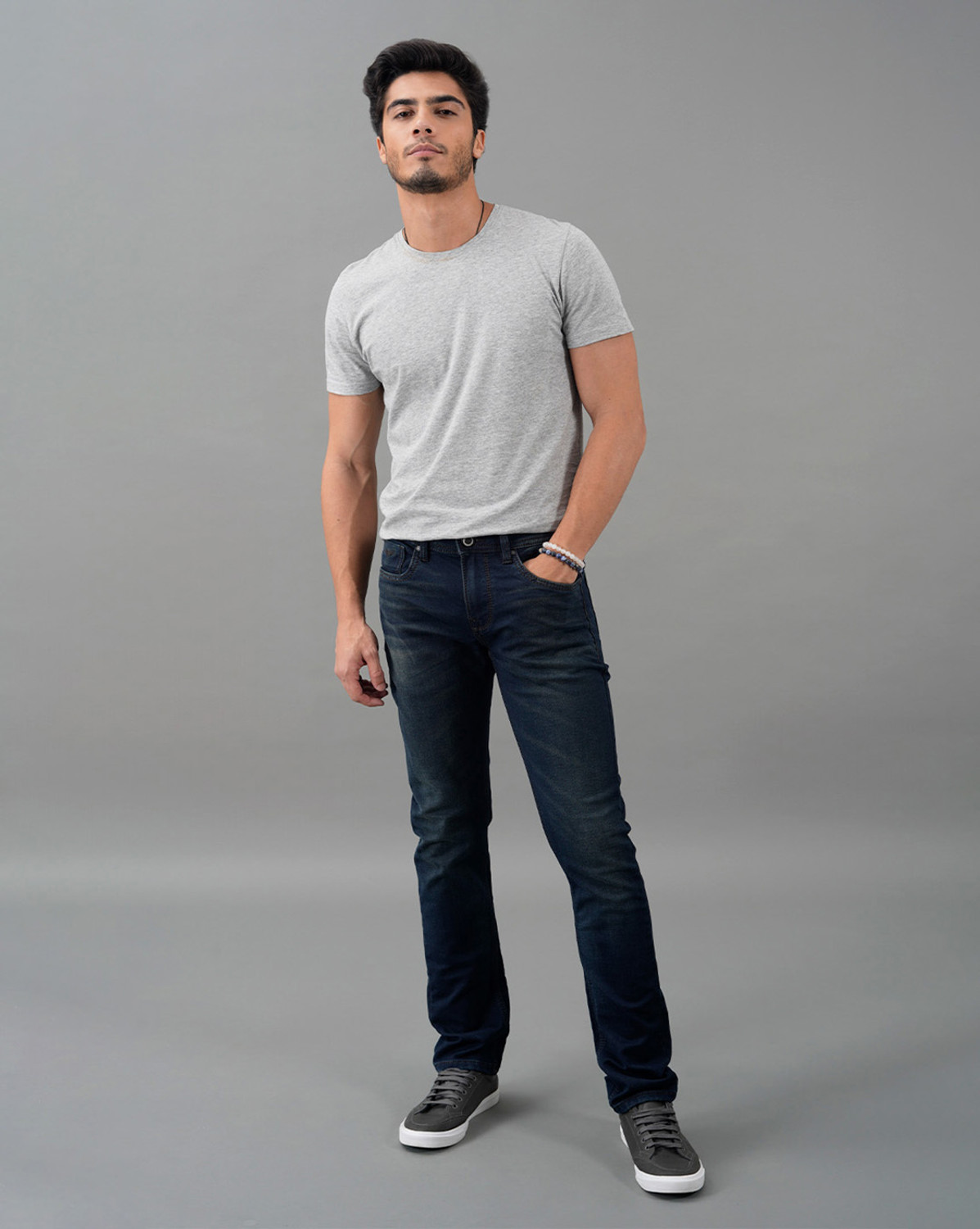 Image of ROOKIES Slim Men Dark Blue Jeans