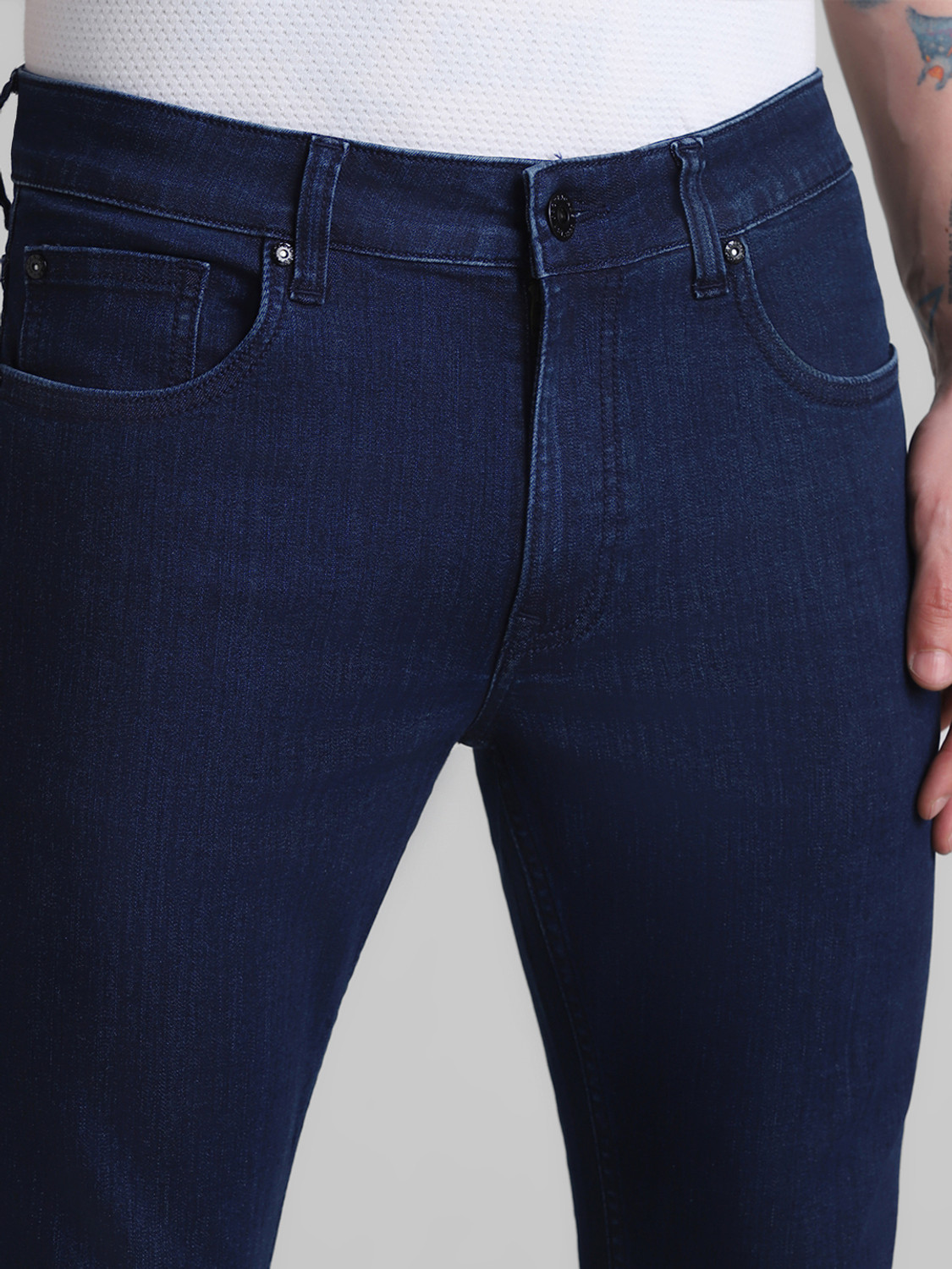 Image of JACK & JONES Skinny Men Dark Blue Jeans