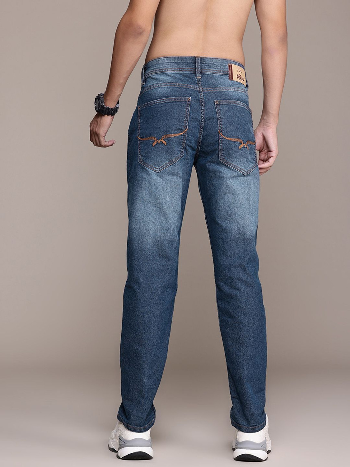 Image of Roadster Tapered Fit Men Blue Jeans