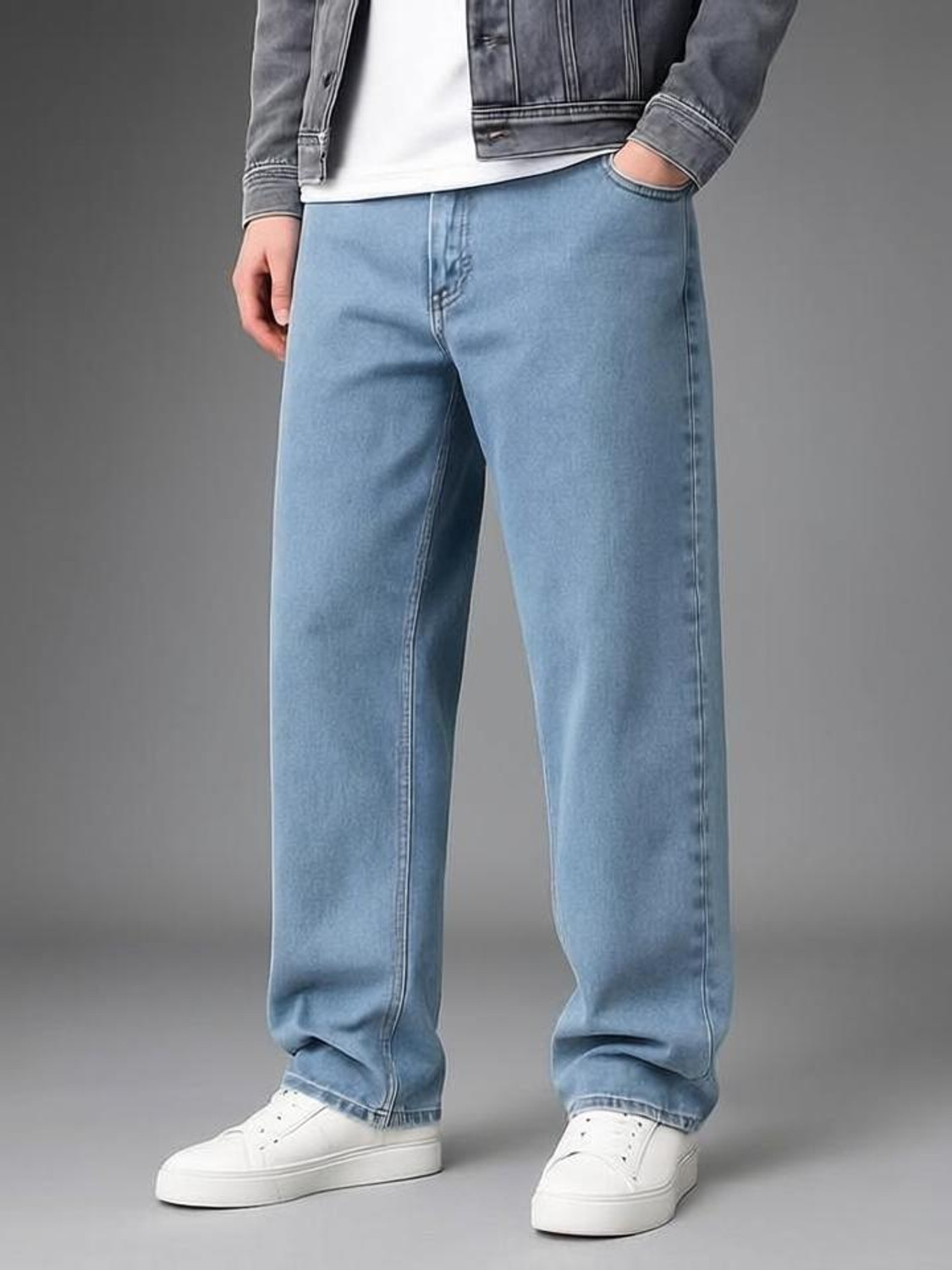 Image of Toolnexa Regular Men Light Blue Jeans