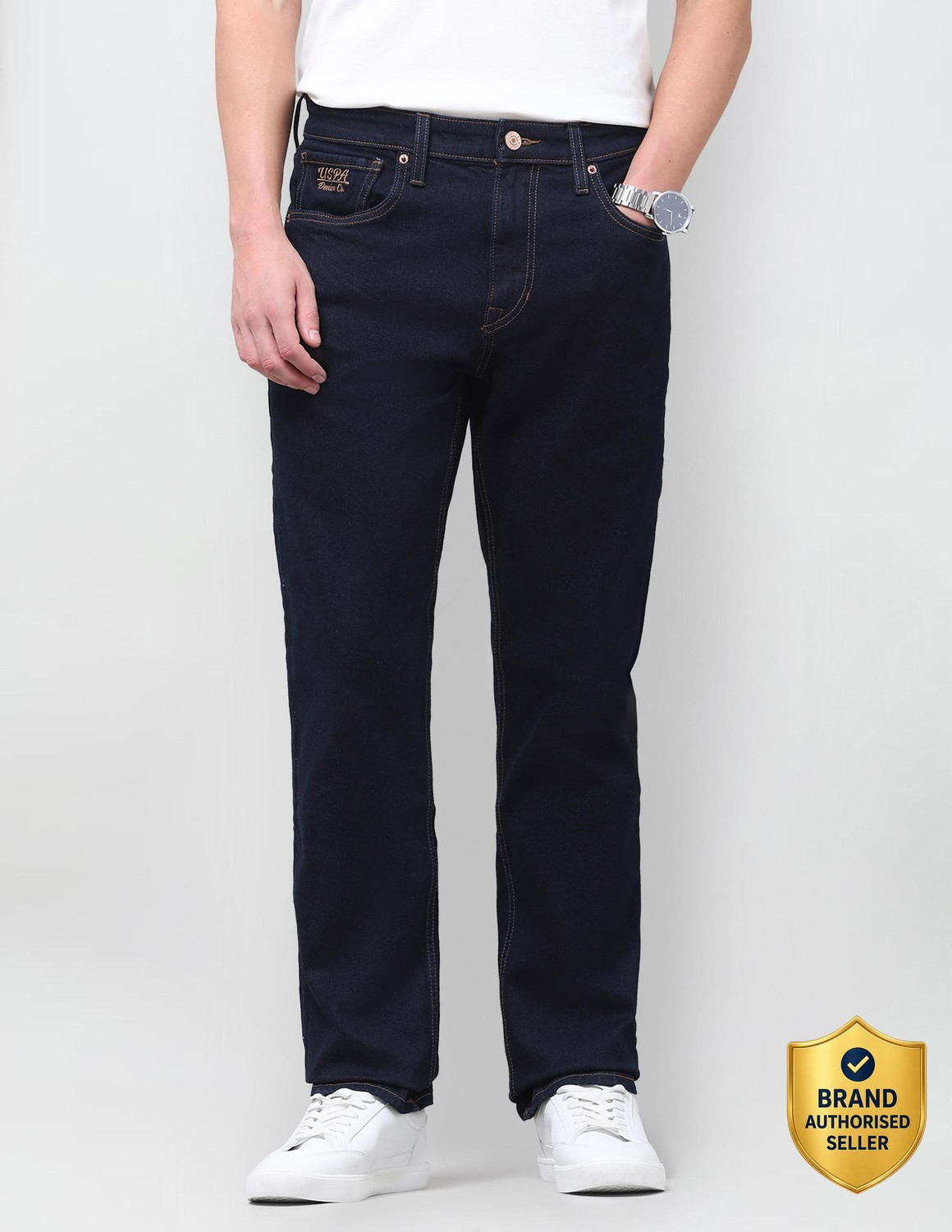 Image of U.S. Polo Assn. Denim Co. Straight Fit Men Blue Jeans