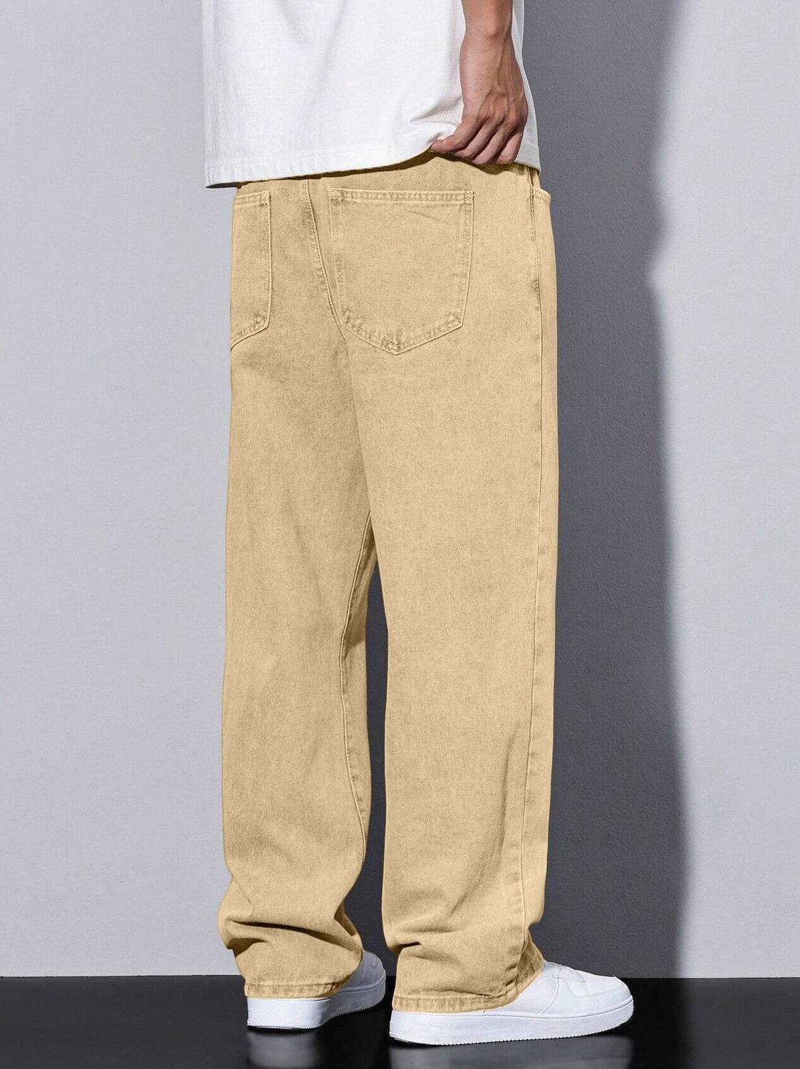 METRONAUT Straight Fit Men Beige Jeans - Image 2