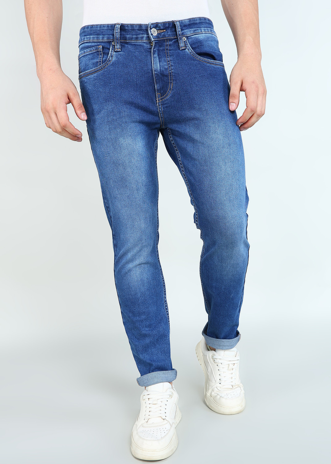 Image of FLYING MACHINE Slim Men Blue Jeans