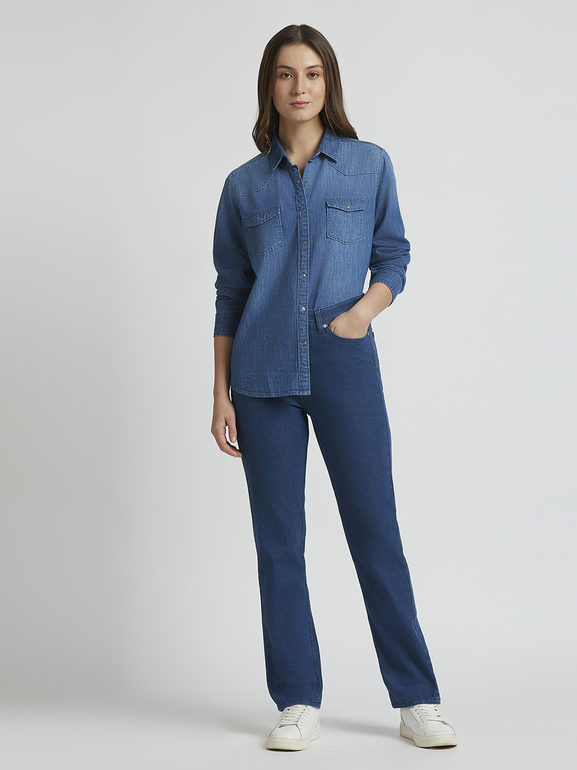 Image of Pepe Jeans Straight Fit Women Blue Jeans