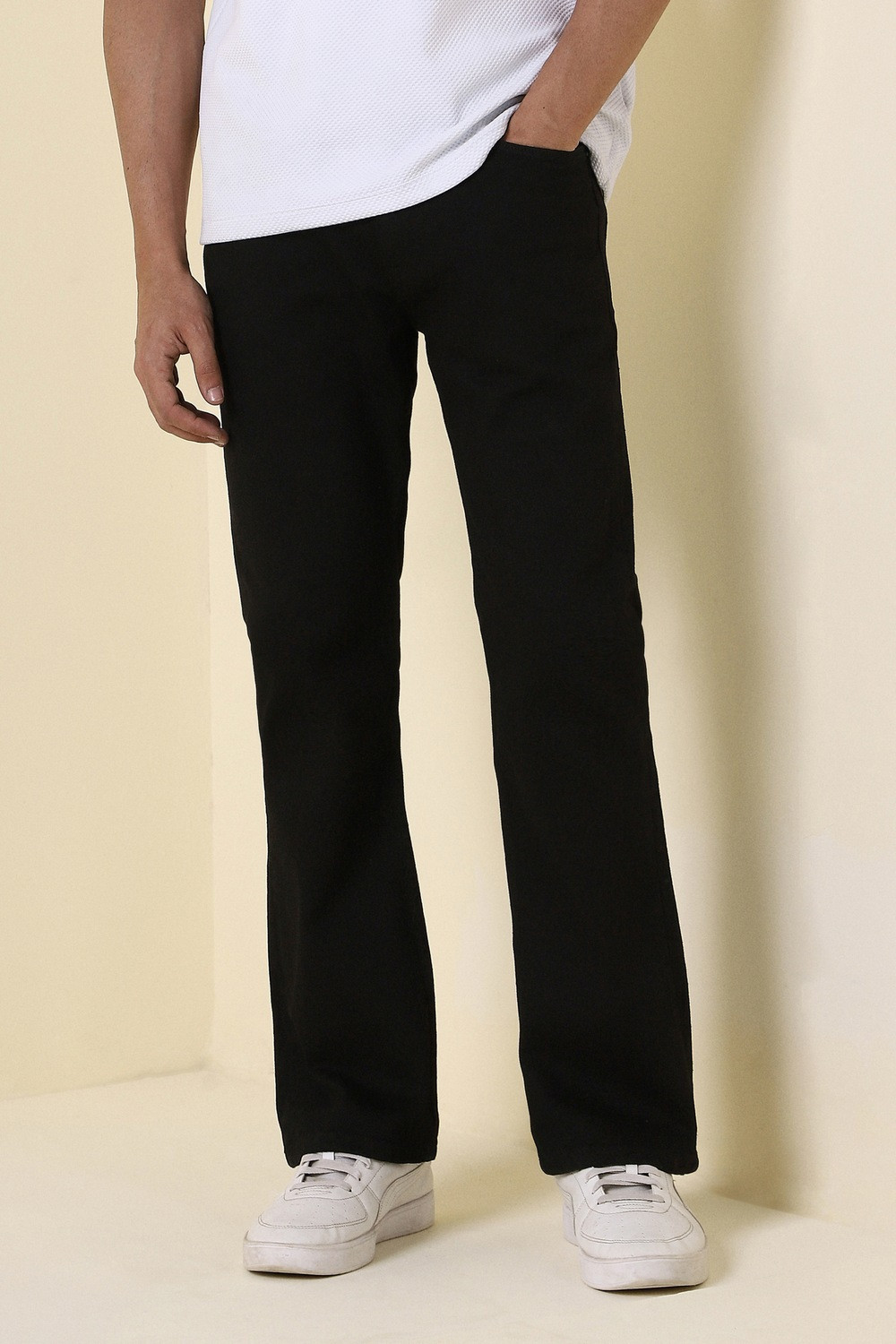 Image of Allen Solly Regular Men Black Jeans