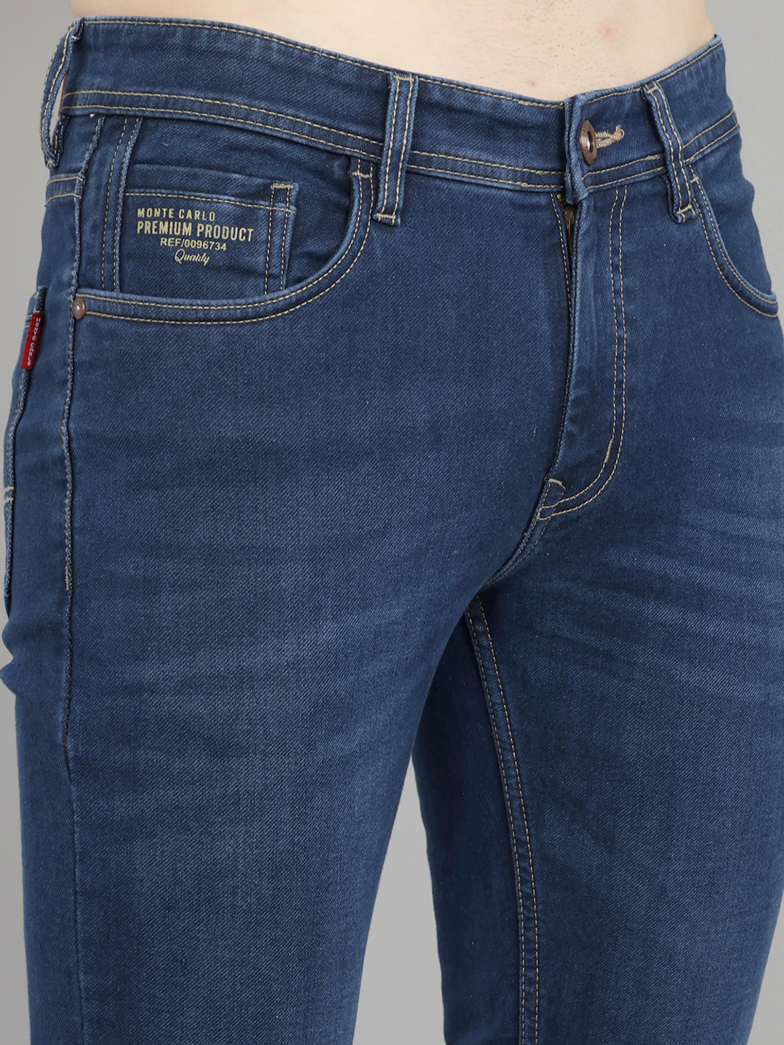 Image of MONTE CARLO Regular Men Blue Jeans