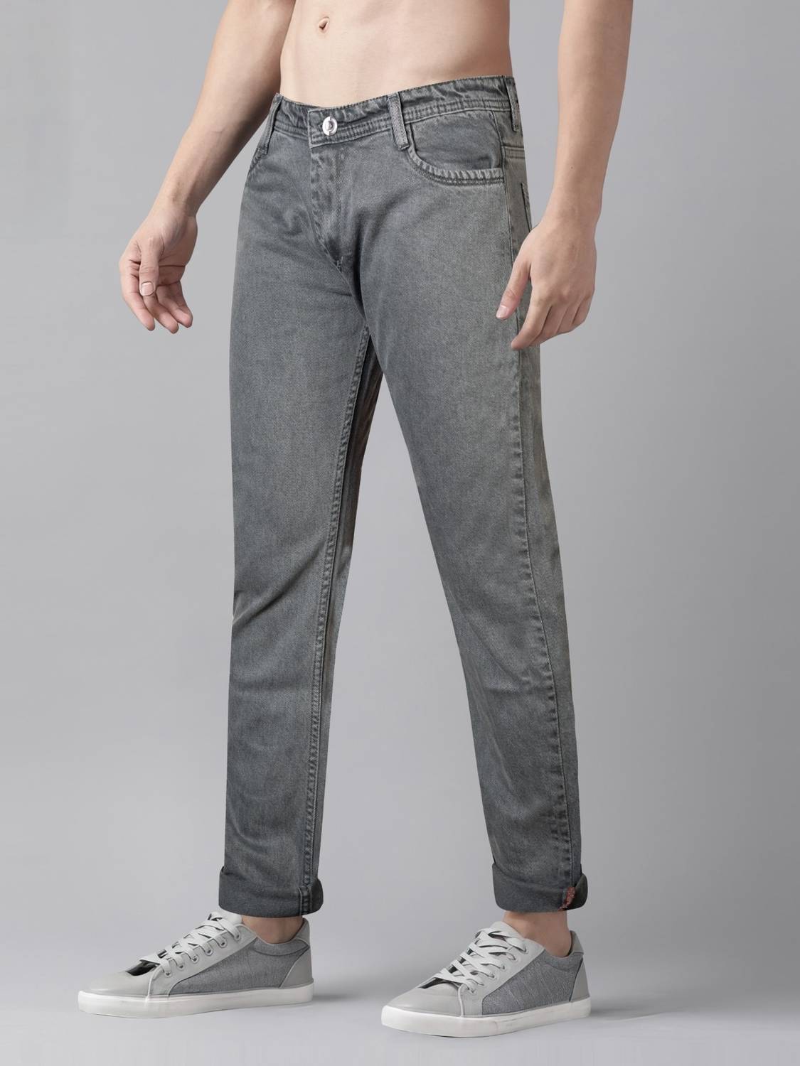BASE-CROWD Regular Men Grey Jeans