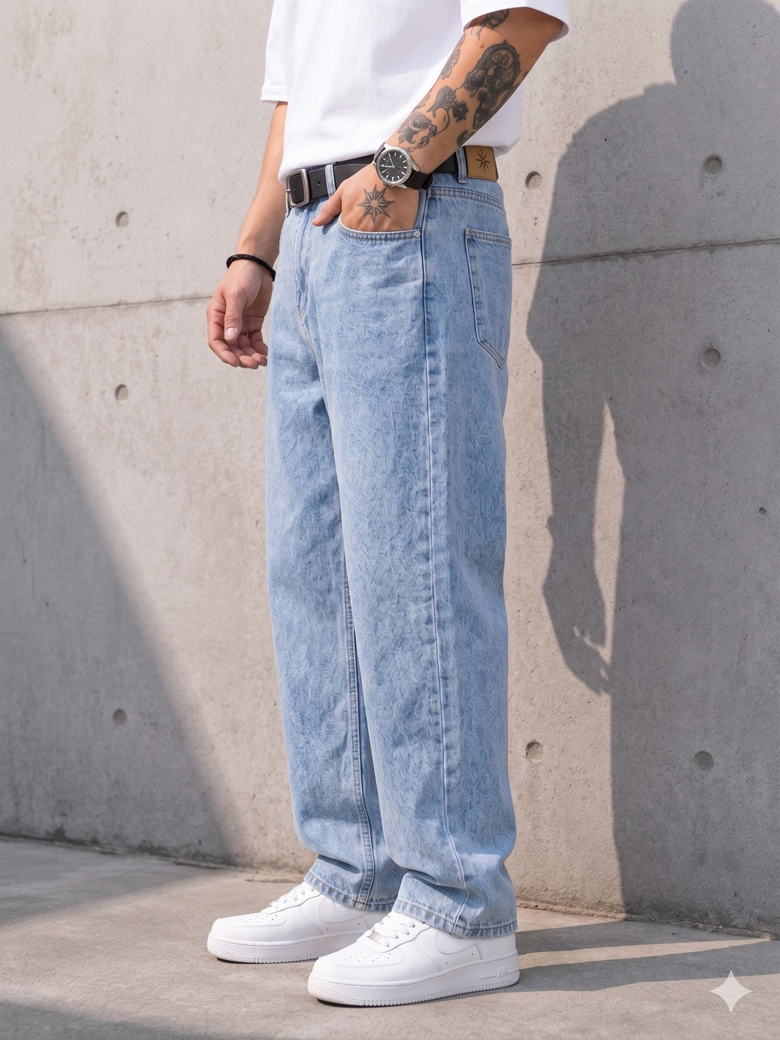 Image of CMD Coinmen Denims Loose Fit Men Light Blue Jeans