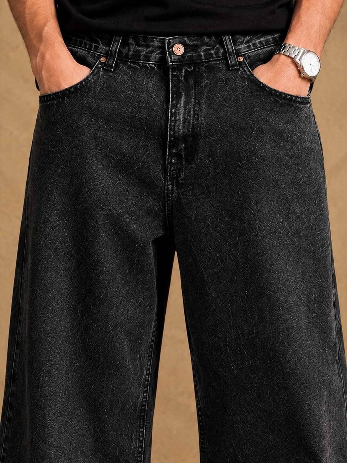 ASADRITA Baggy Fit Men Black Jeans - Image 4
