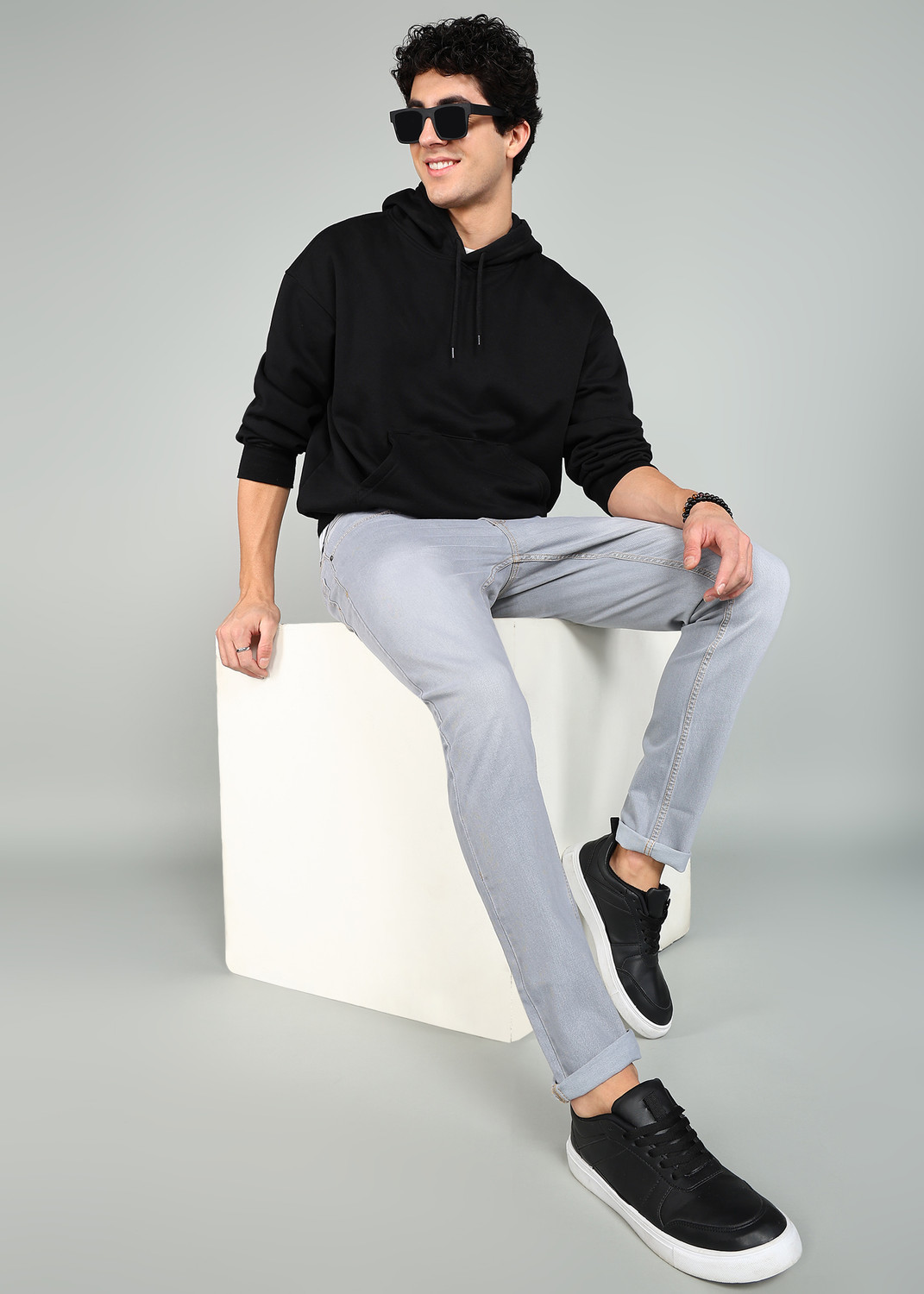 Image of WROGN Slim Men Grey Jeans